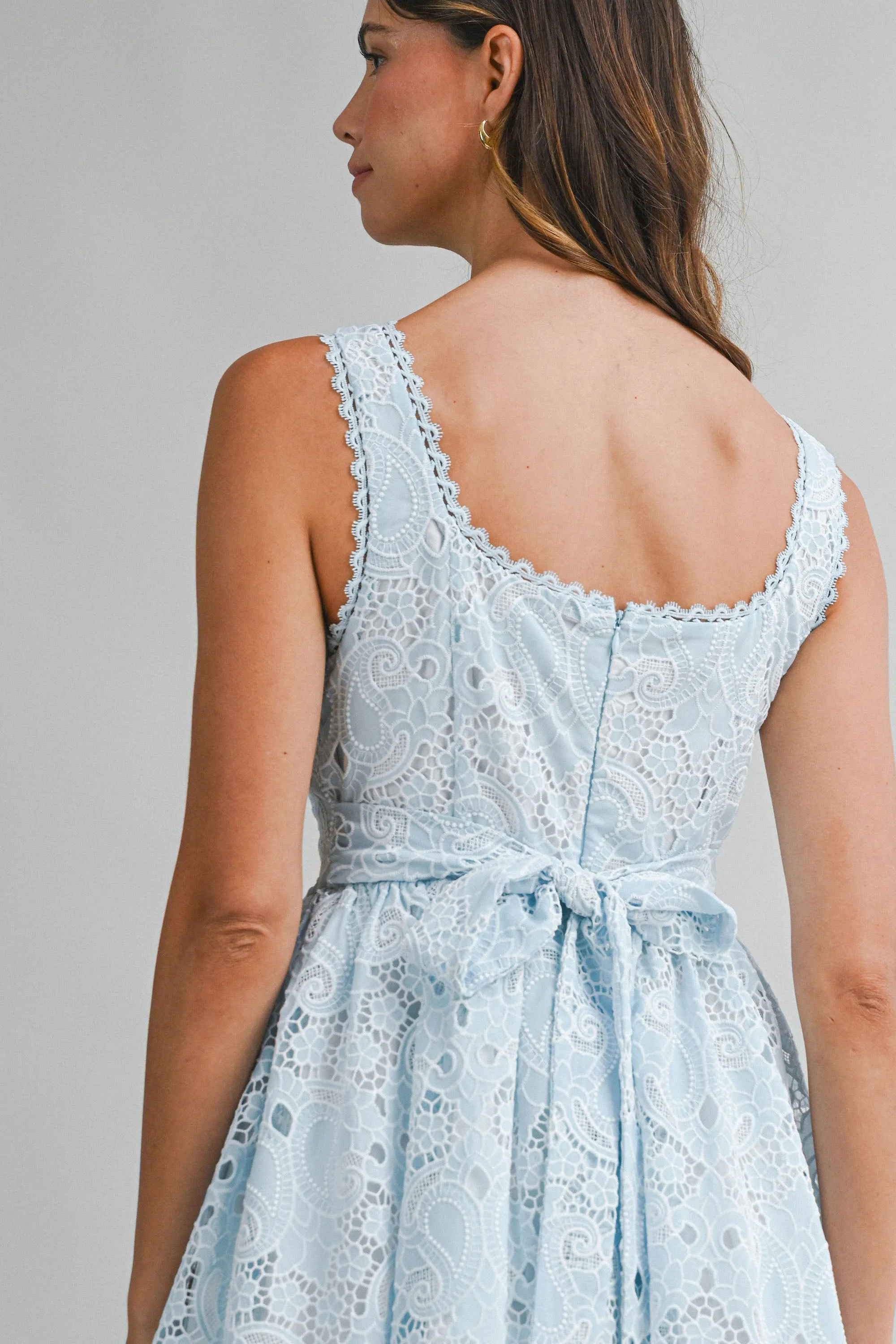 ADARA CROCHET LACE TRIM MINI DRESS sold by MABLE product image thumbnail 3