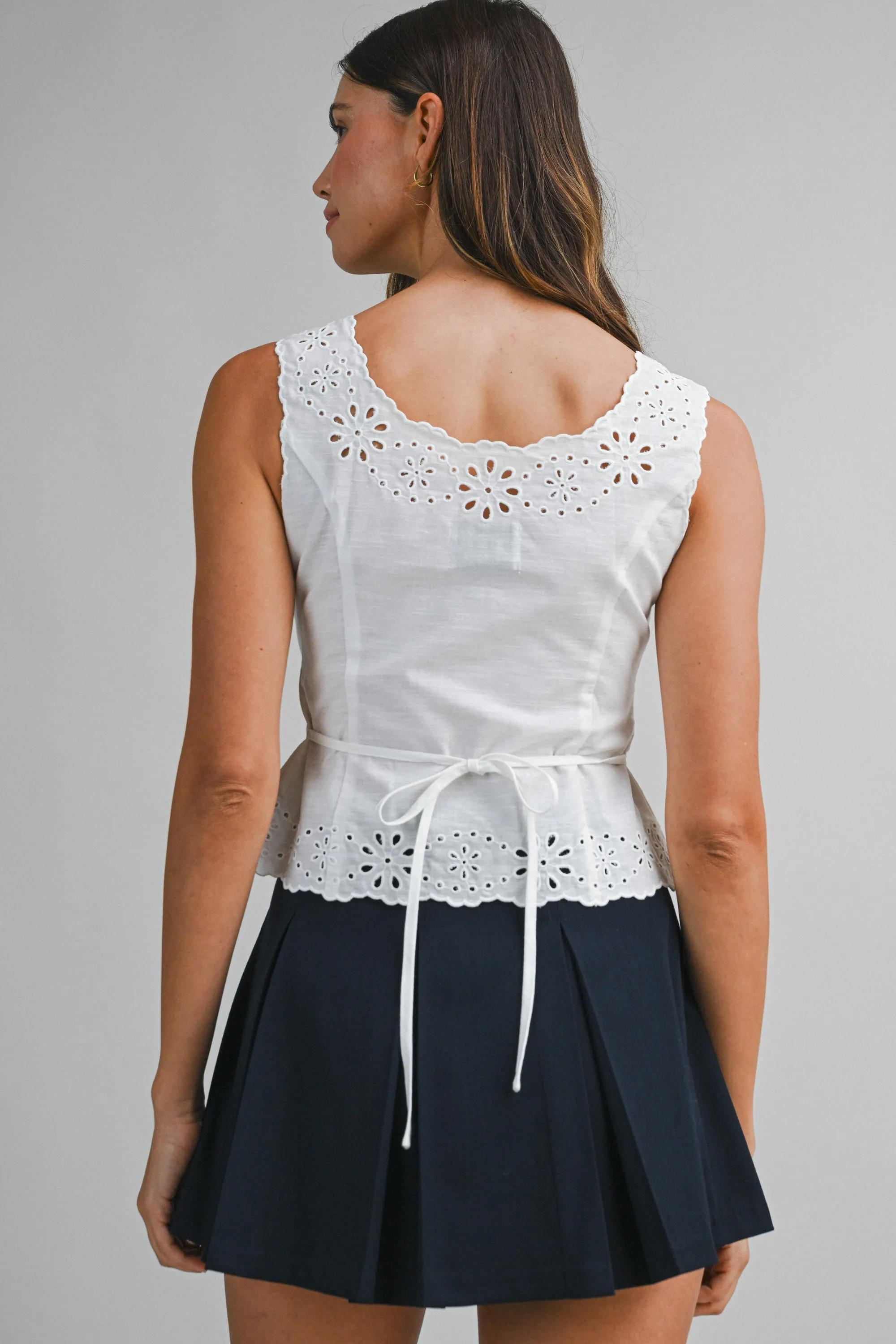 AMABEL EYELET SLEEVELESS TOP sold by MABLE product image thumbnail 5