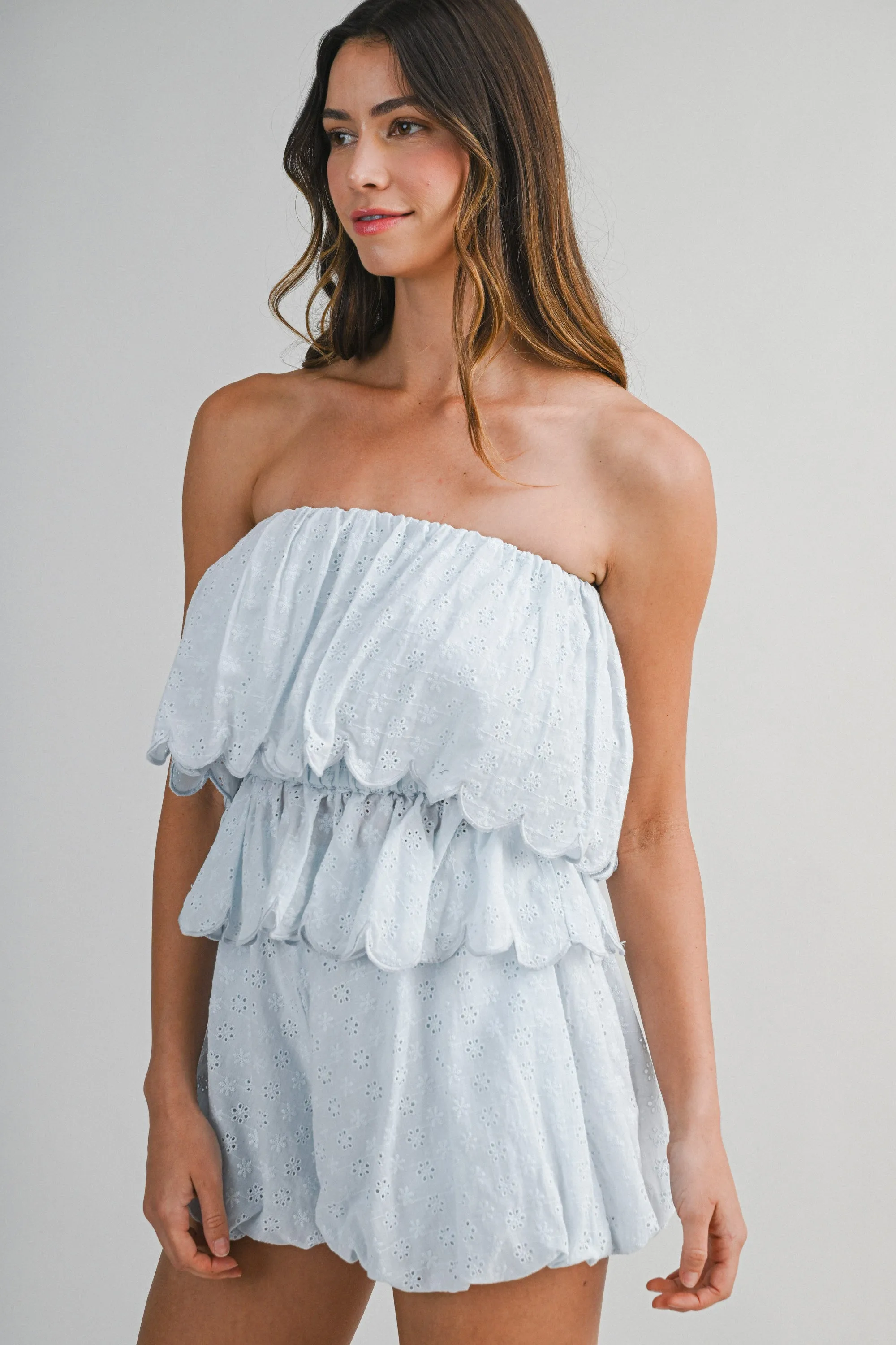 FIANNA FLORAL EYELET LACE TOP AND SHORTS SET sold by MABLE product image thumbnail 2