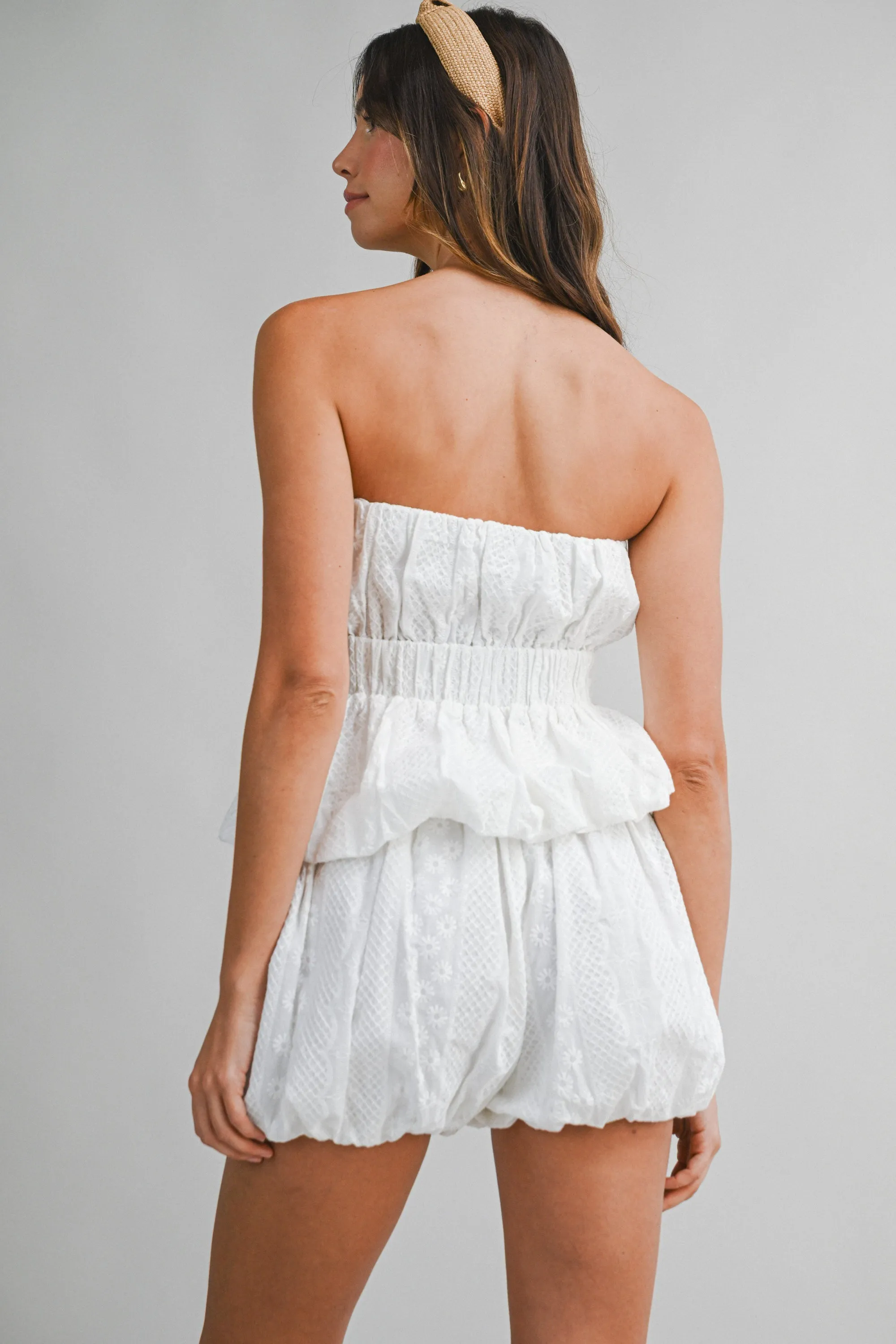 QUINLEY EMBROIDERED TUBE TOP AND SHORTS SET sold by MABLE product image thumbnail 3