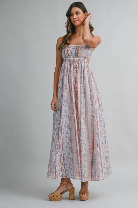 TALINA CUT OUT CROCHET MAXI DRESS made by MABLE