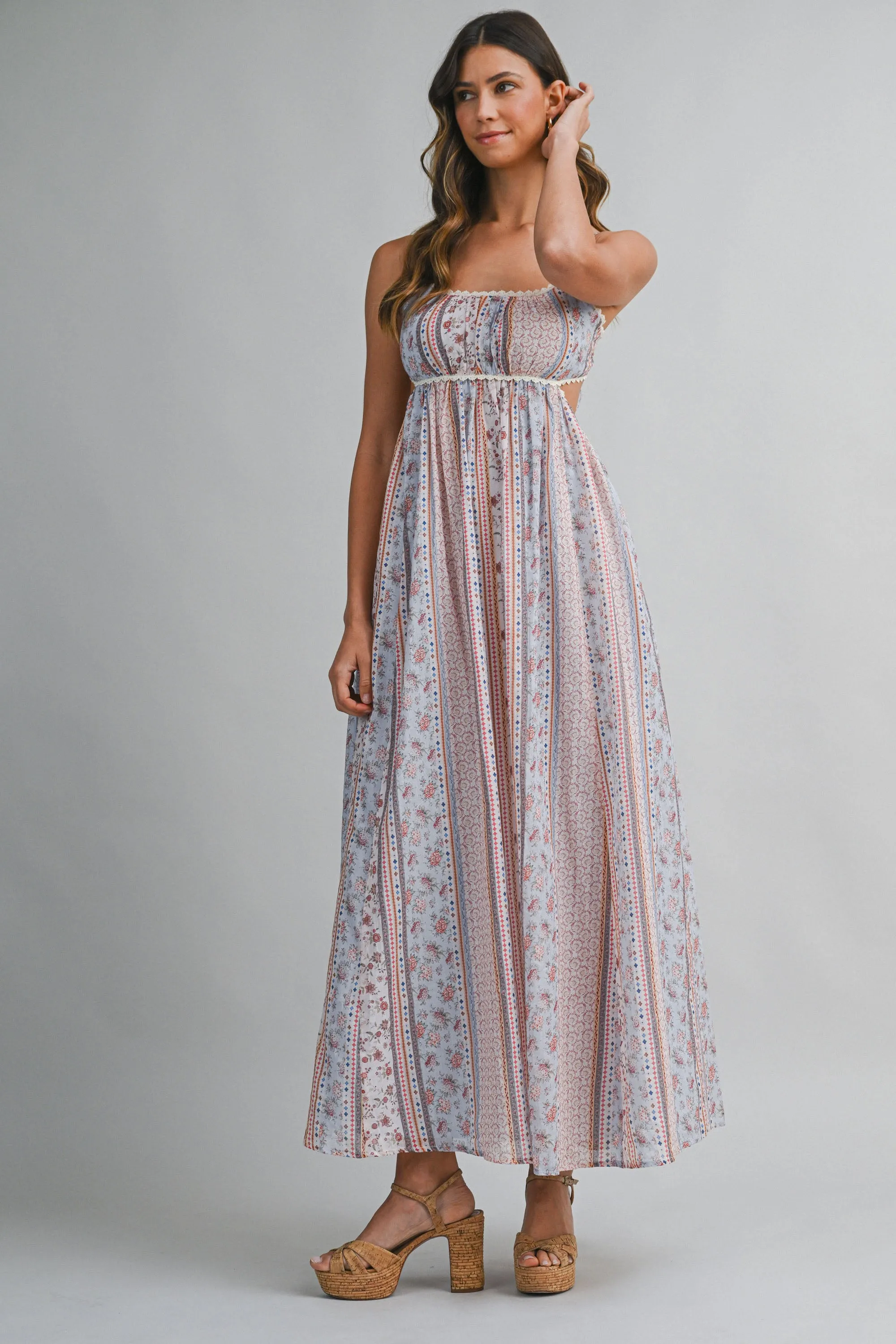 TALINA CUT OUT CROCHET MAXI DRESS sold by MABLE