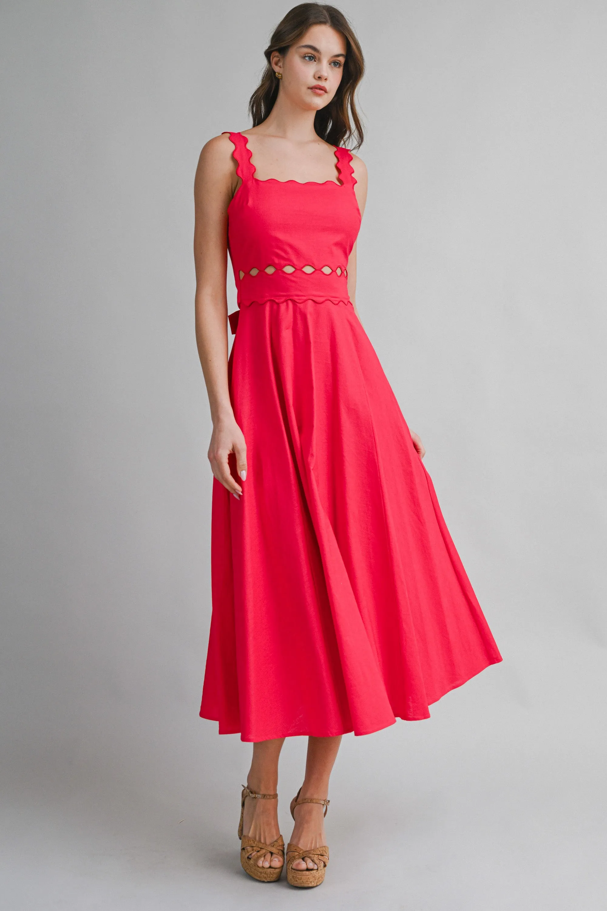 ZALEYA SCALLOP DETAILED MIDI DRESS sold by MABLE product image thumbnail 2