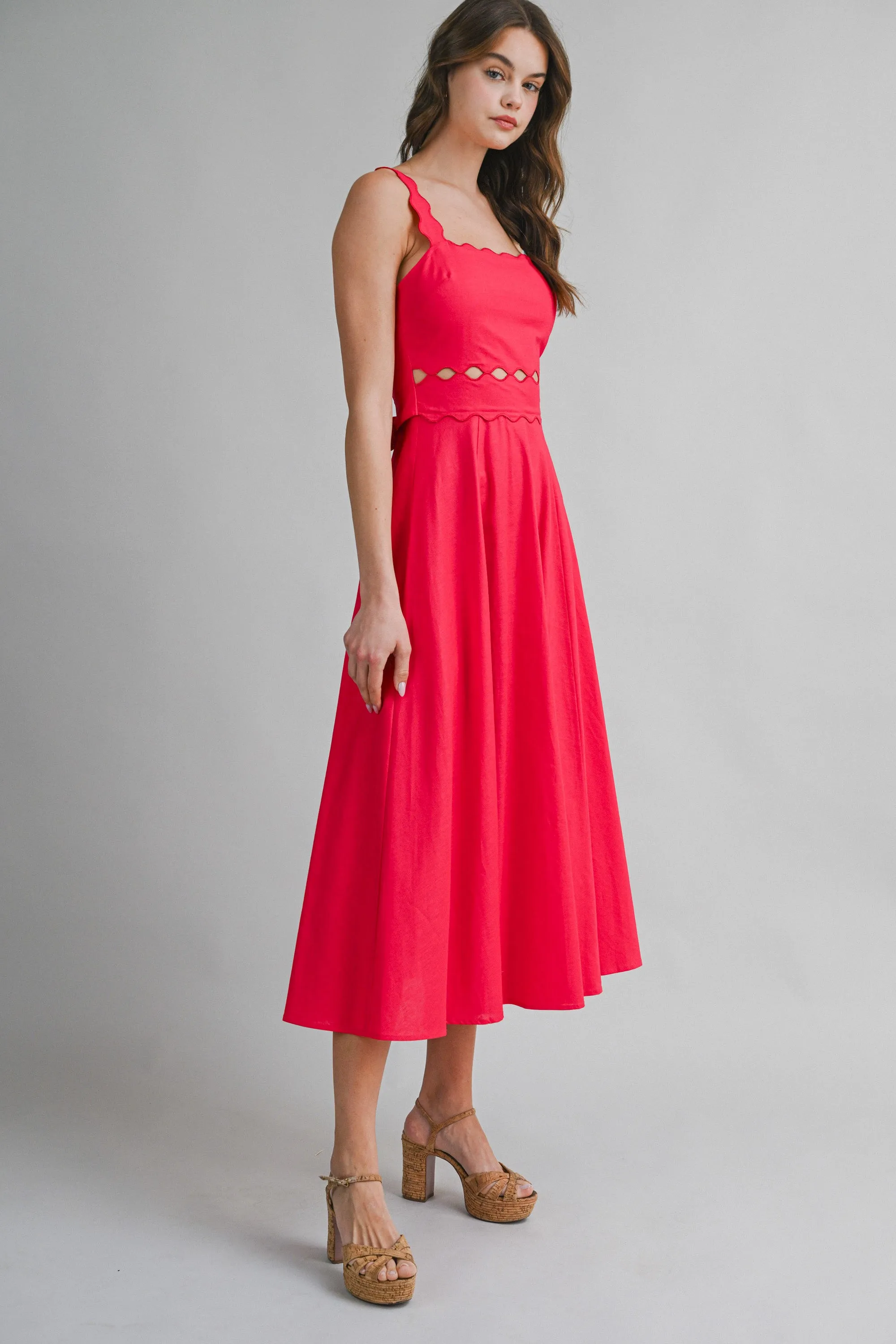 ZALEYA SCALLOP DETAILED MIDI DRESS sold by MABLE product image thumbnail 3