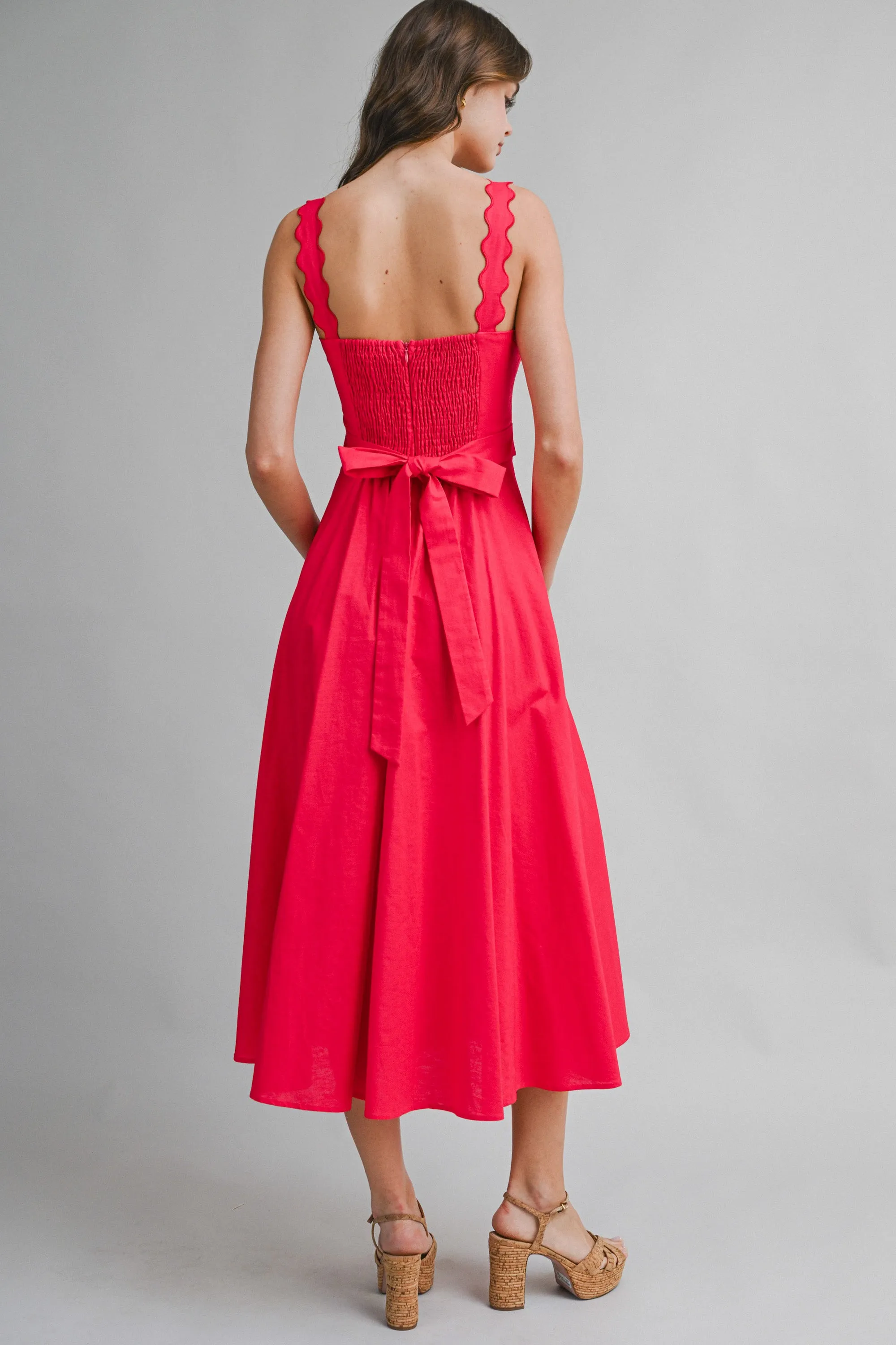 ZALEYA SCALLOP DETAILED MIDI DRESS sold by MABLE product image thumbnail 5