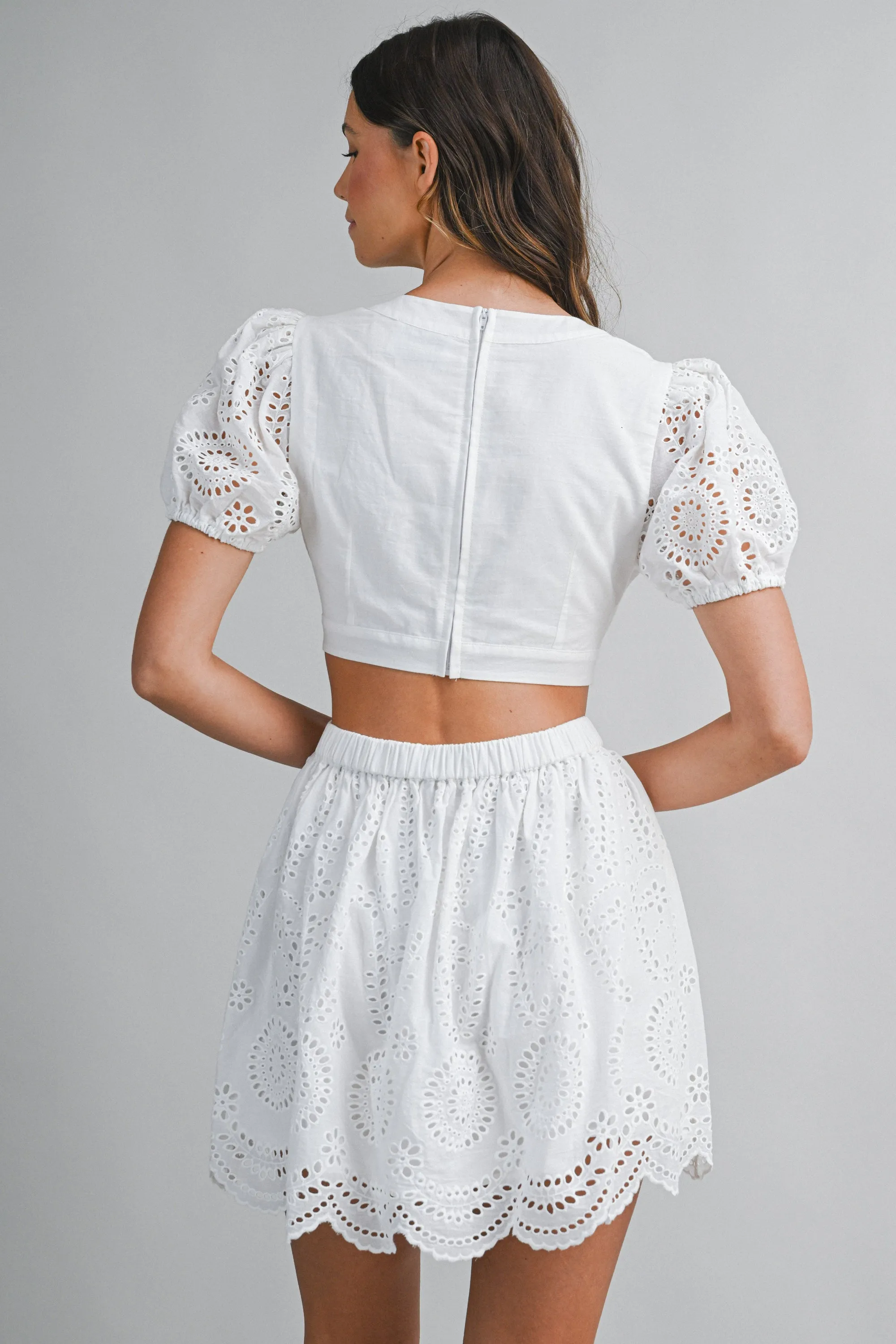 ZALENA EMBROIDERED MINI DRESS WITH RIBBON sold by MABLE product image thumbnail 4