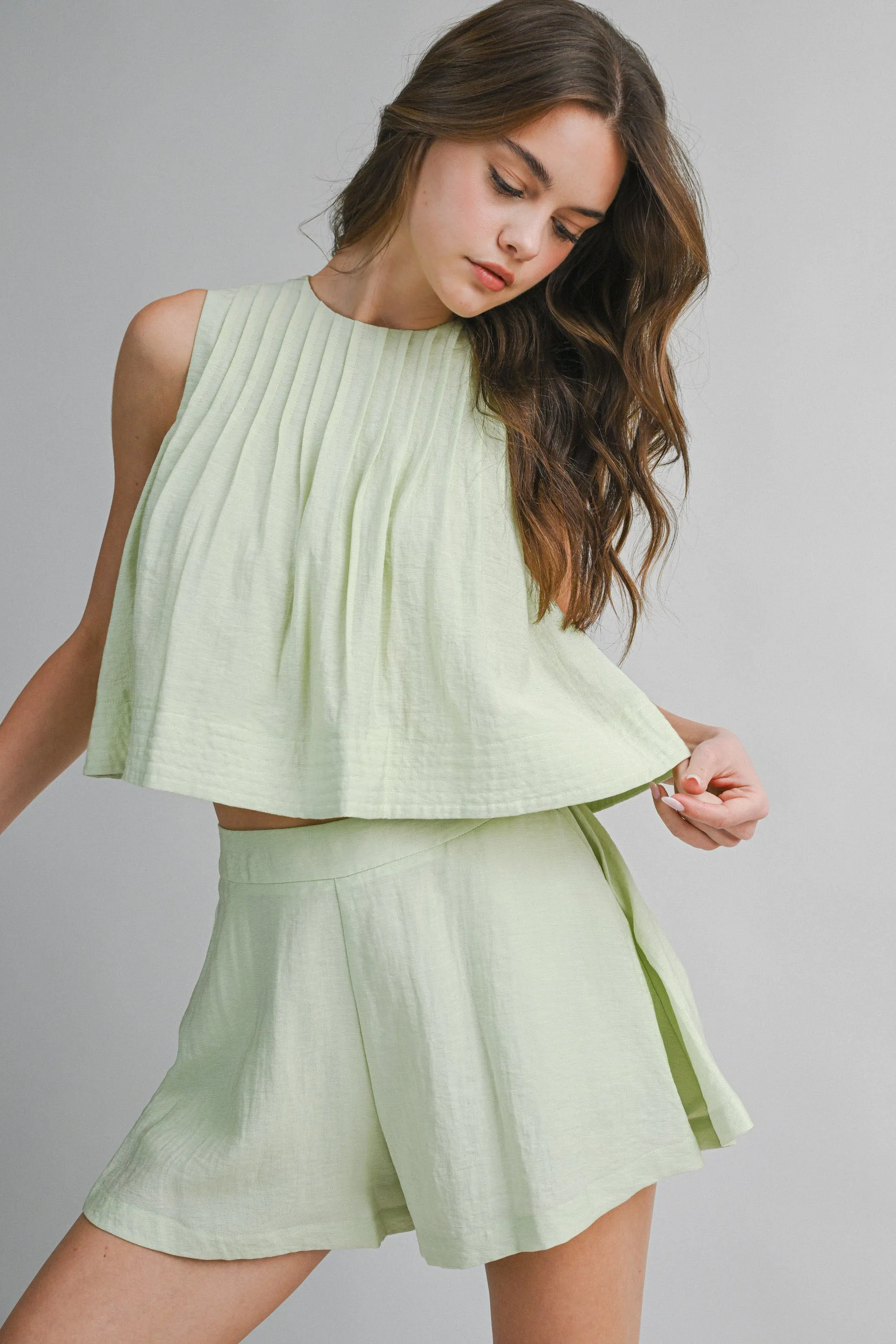 AMELINE PLEATED TOP AND SHORTS SET sold by MABLE product image thumbnail 2