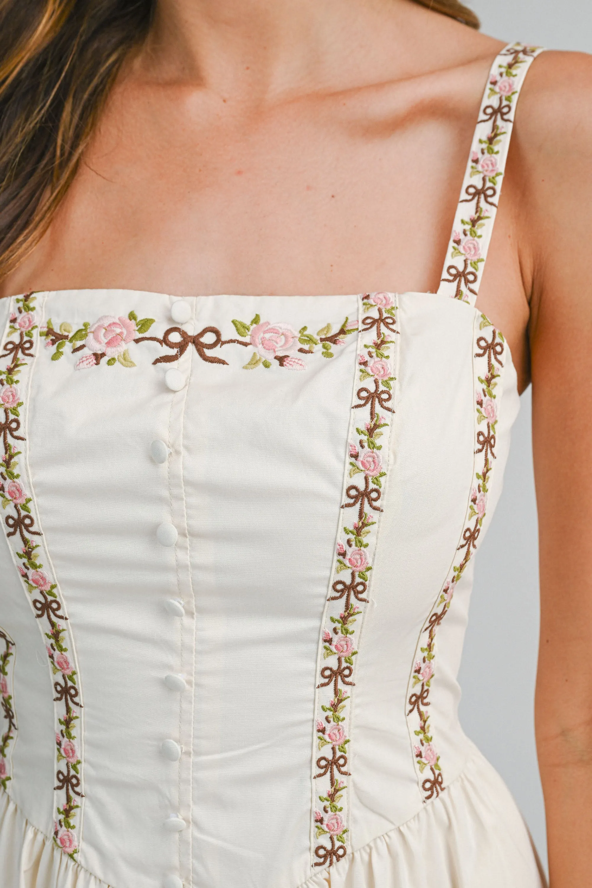 THORNE EMBROIDERED STRIPE MIDI DRESS sold by MABLE product image thumbnail 5