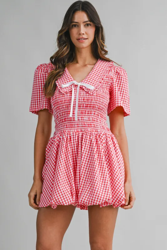 IDALIA PETER PAN COLLAR MINI DRESS made by MABLE