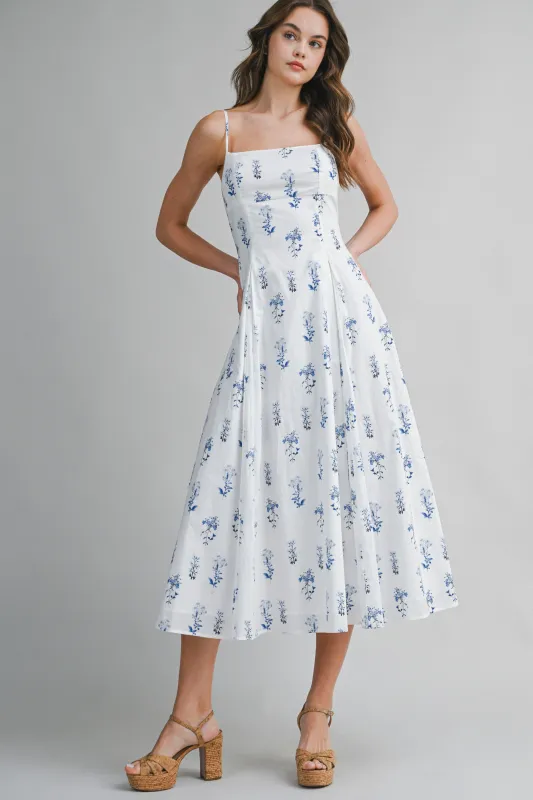 KARLEE FLORAL PRINTED MIDI DRESS made by MABLE