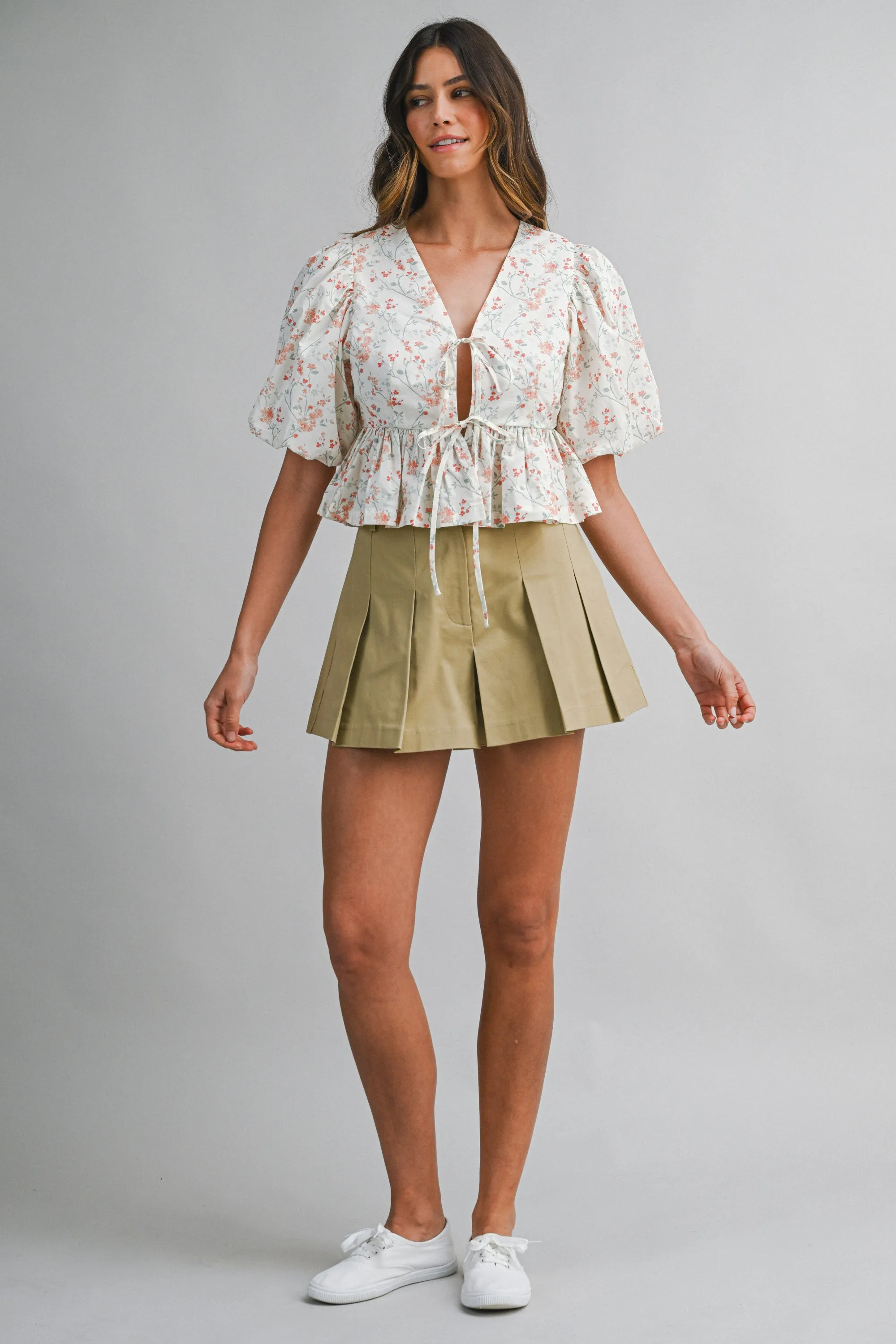 NELLY TWILL PLEATED SHORTS sold by MABLE product image thumbnail 5