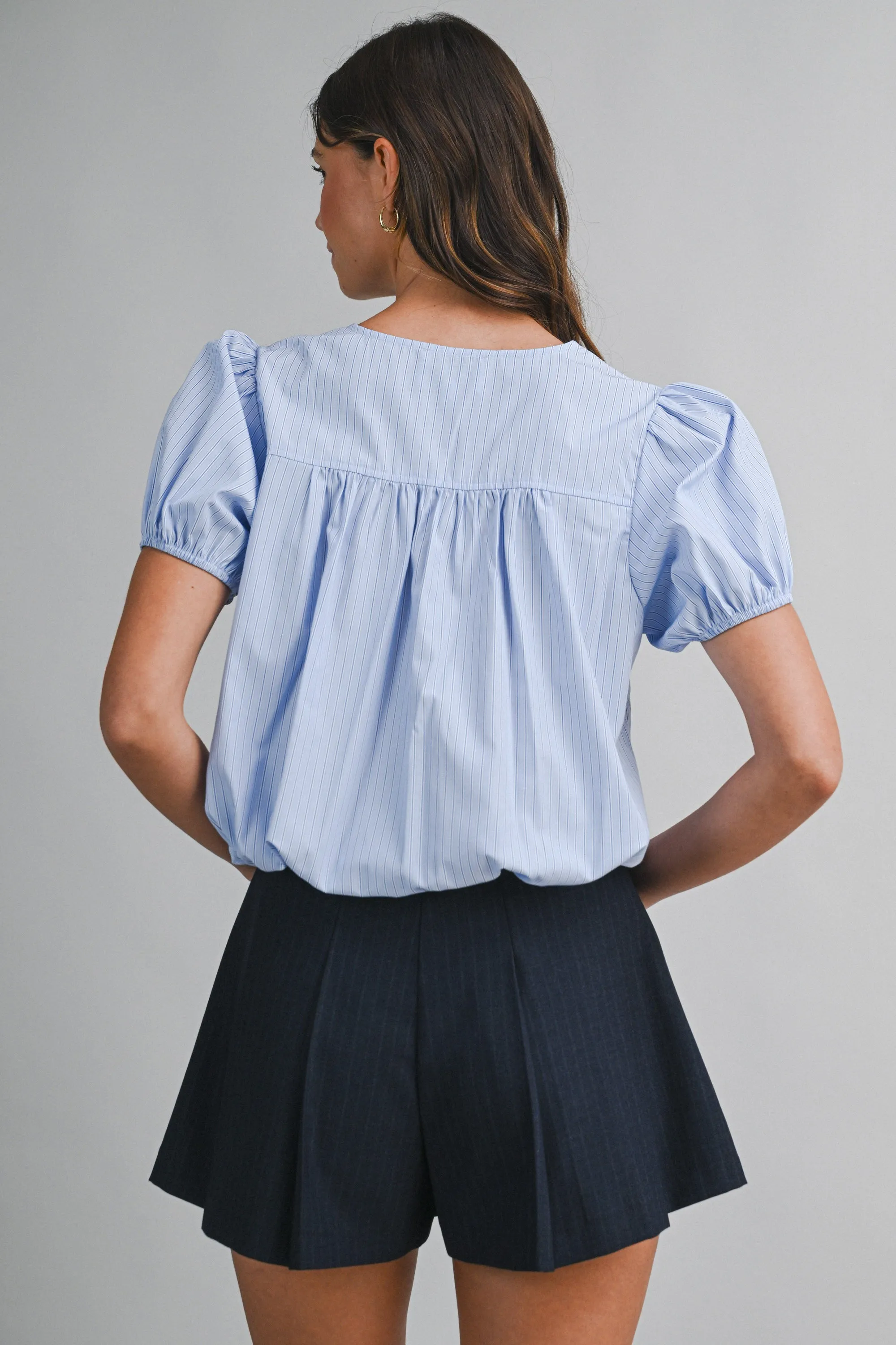 GISELE STRIPE FRILLED BLOUSE sold by MABLE product image thumbnail 4