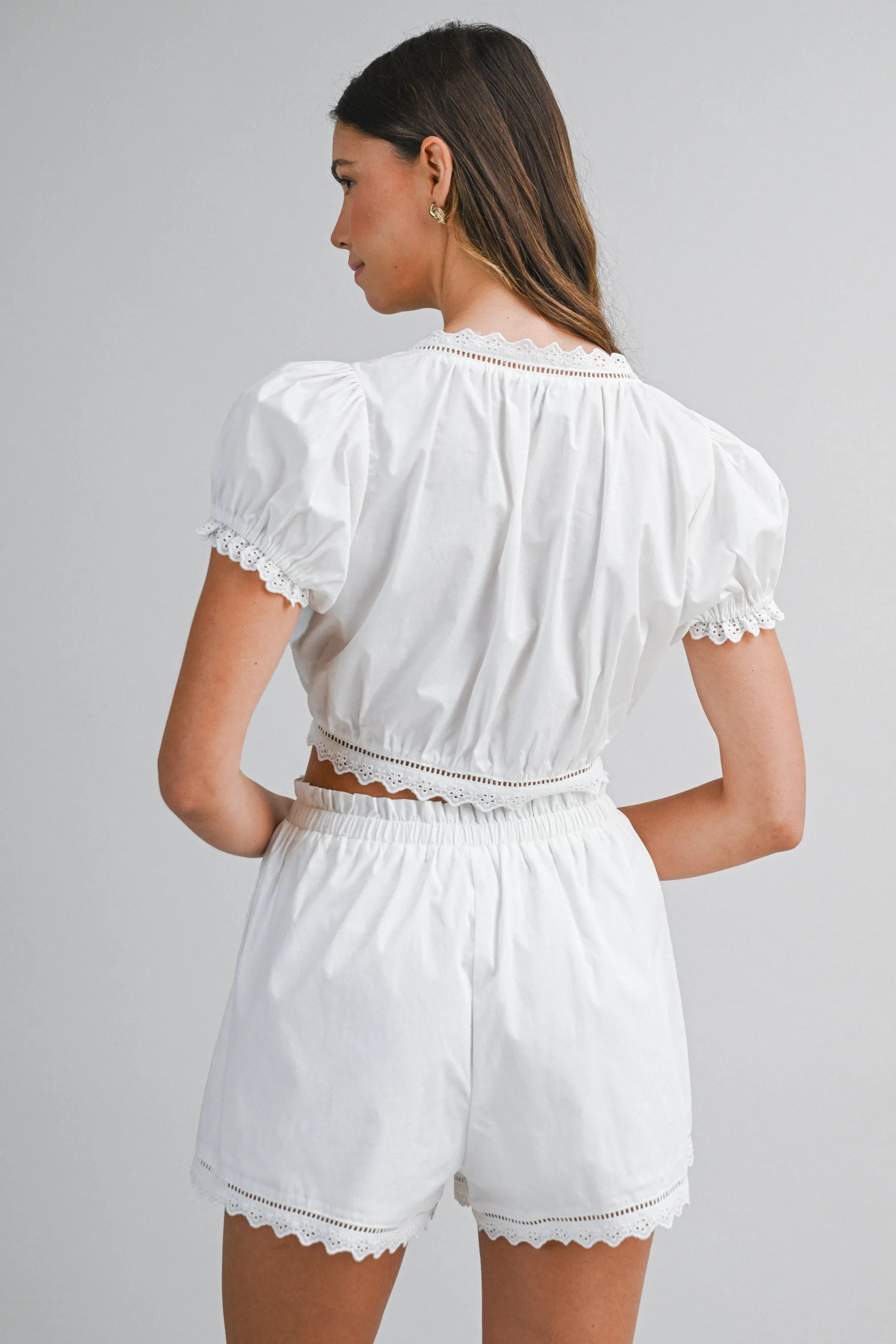 HENLEY EMBROIDERED TOP AND SHORTS SET sold by MABLE product image thumbnail 3