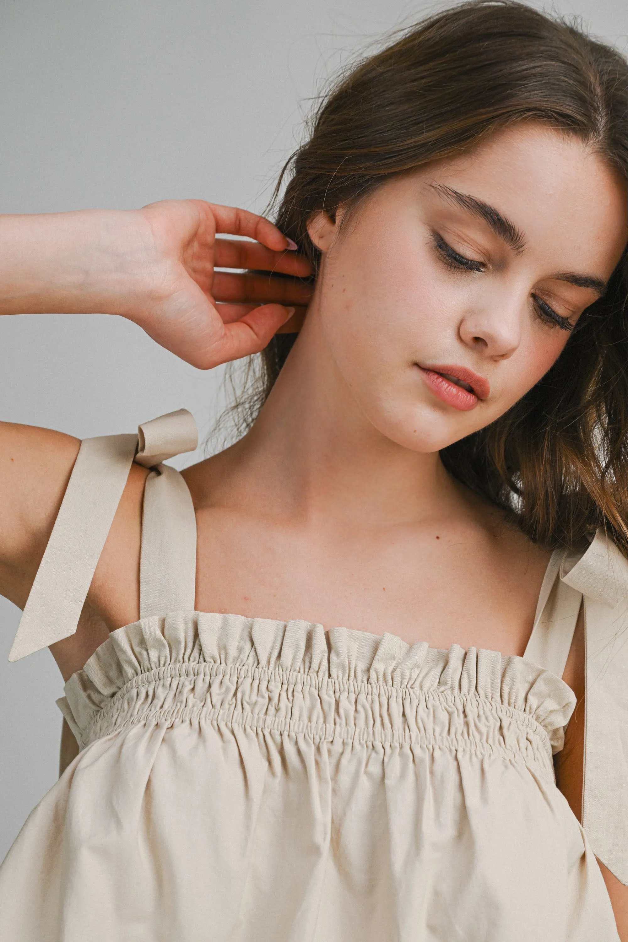 LAURYN EYELET BORDER TIE SHOULDER TOP AND SHORTS SET sold by MABLE product image thumbnail 4