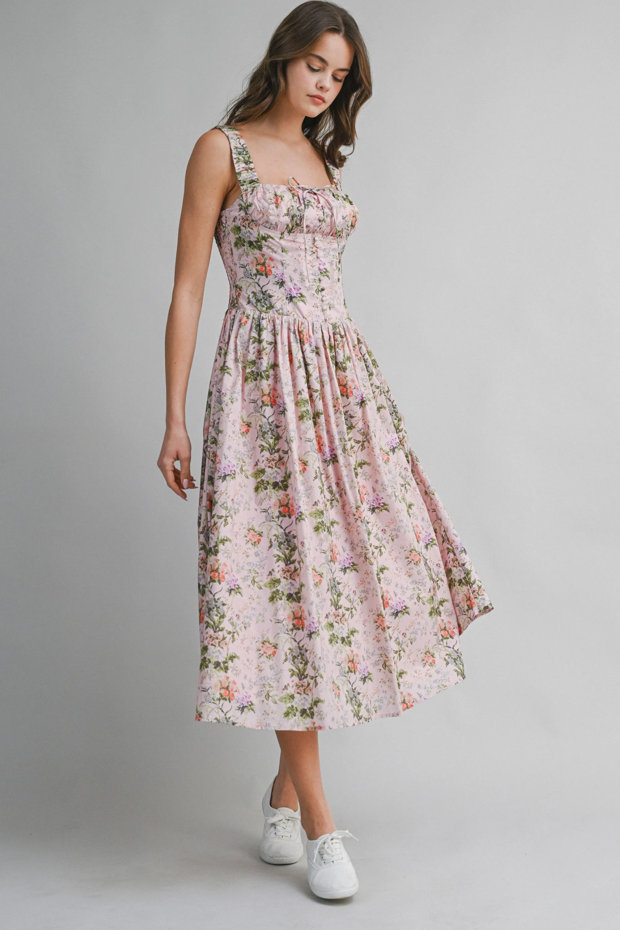 CLEO RUCHED BUST DETAIL MIDI DRESS sold by MABLE product image thumbnail 2