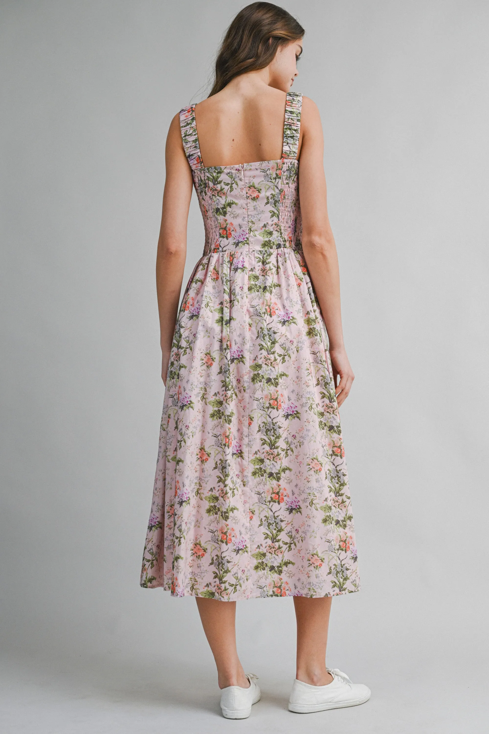 CLEO RUCHED BUST DETAIL MIDI DRESS sold by MABLE product image thumbnail 3