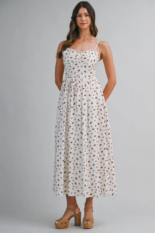 IMANI DITZY FLORAL PRINTED MAXI DRESS made by MABLE