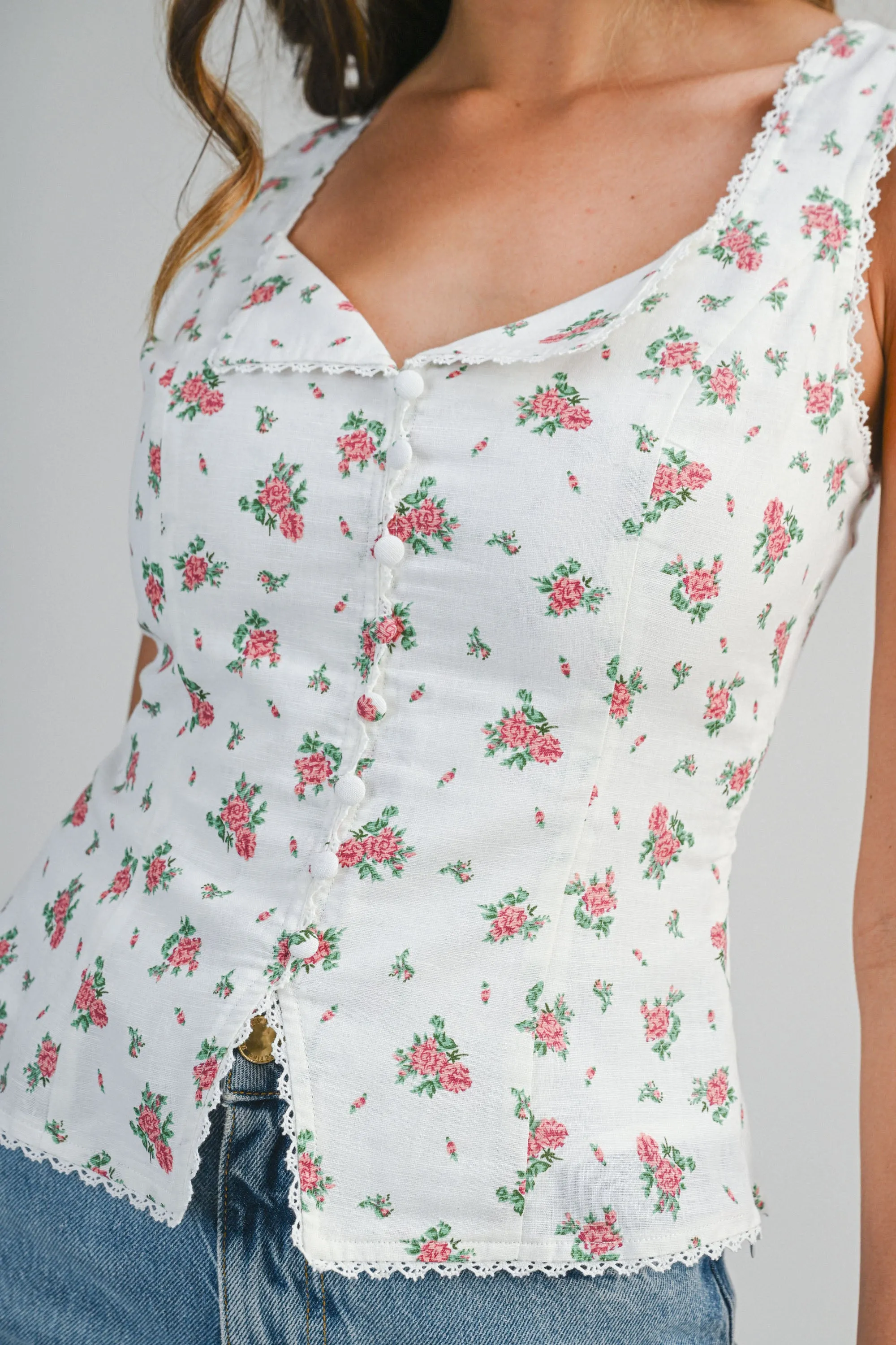 DANI FLORAL PRINTED SLEEVELESS TOP sold by MABLE product image thumbnail 4