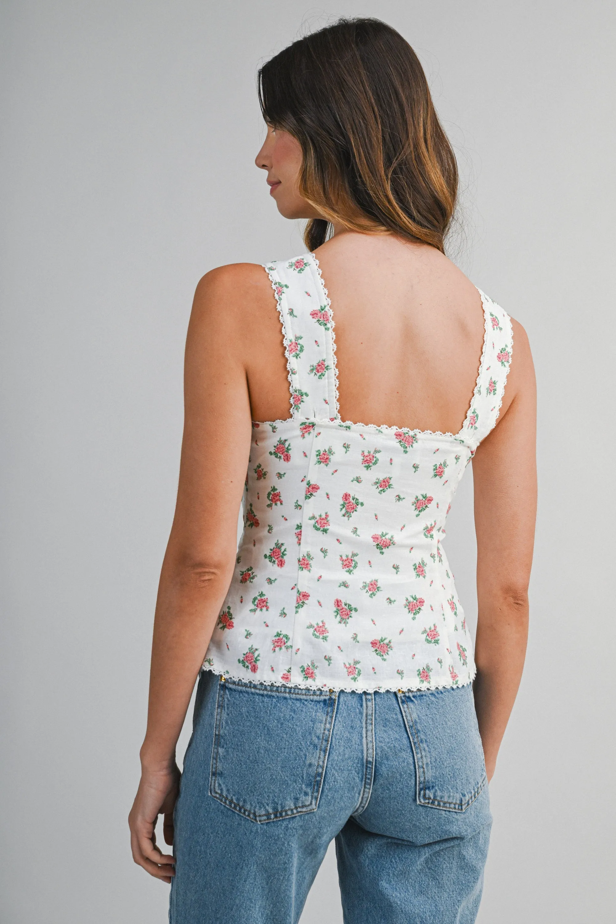 DANI FLORAL PRINTED SLEEVELESS TOP sold by MABLE product image thumbnail 3