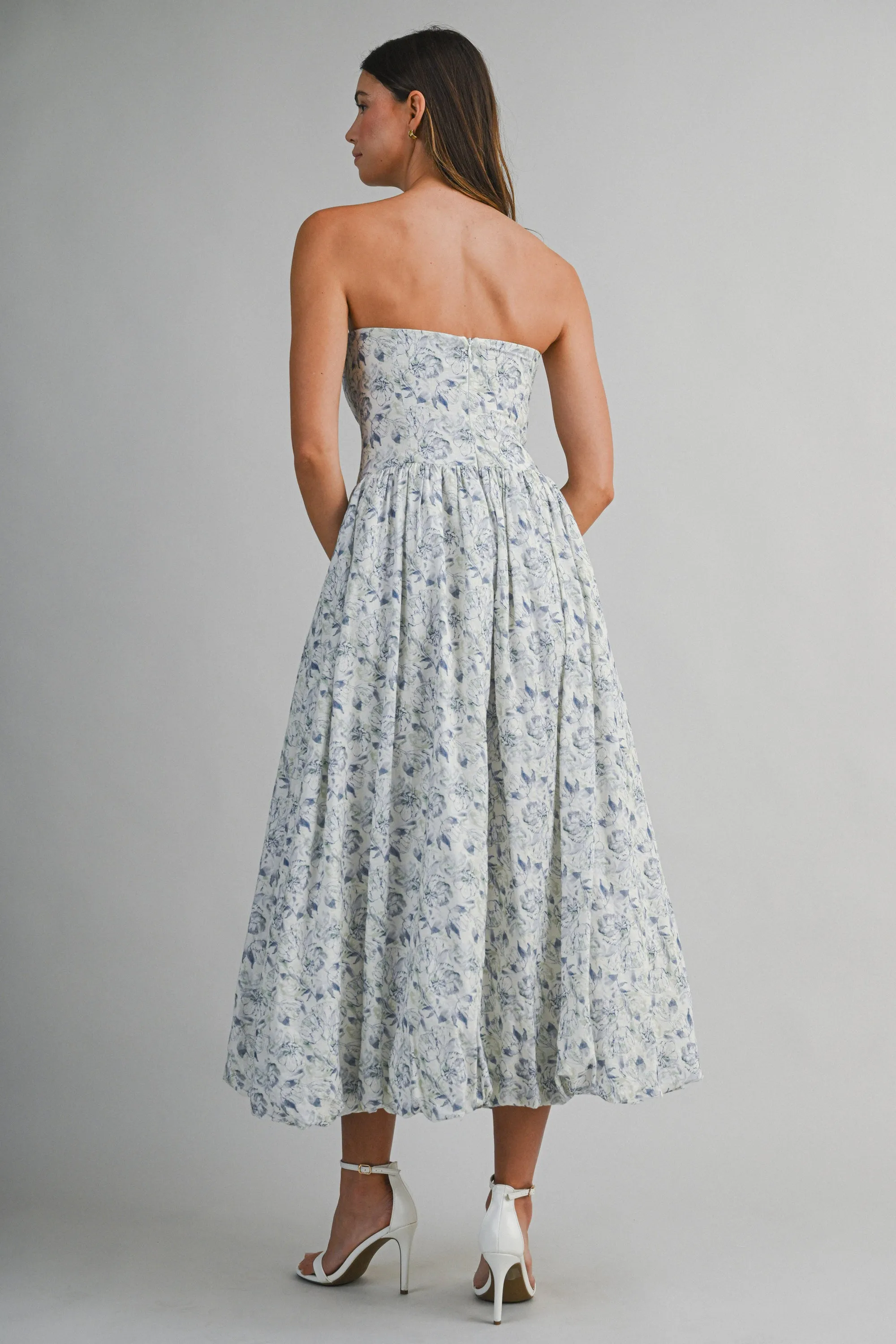 KATIE FLORAL PRINTED TUBE MIDI DRESS sold by MABLE product image thumbnail 4