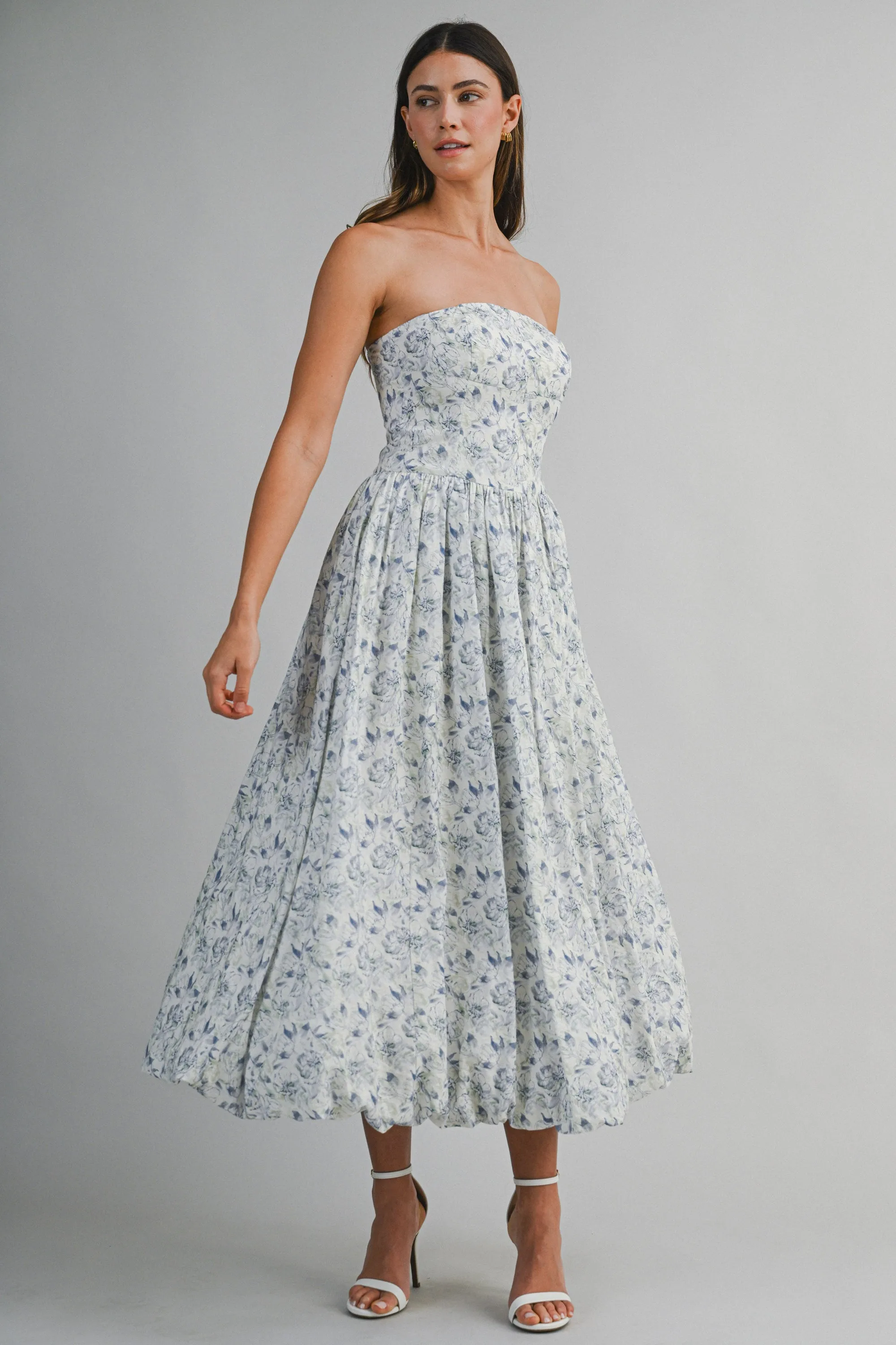 KATIE FLORAL PRINTED TUBE MIDI DRESS sold by MABLE product image thumbnail 2