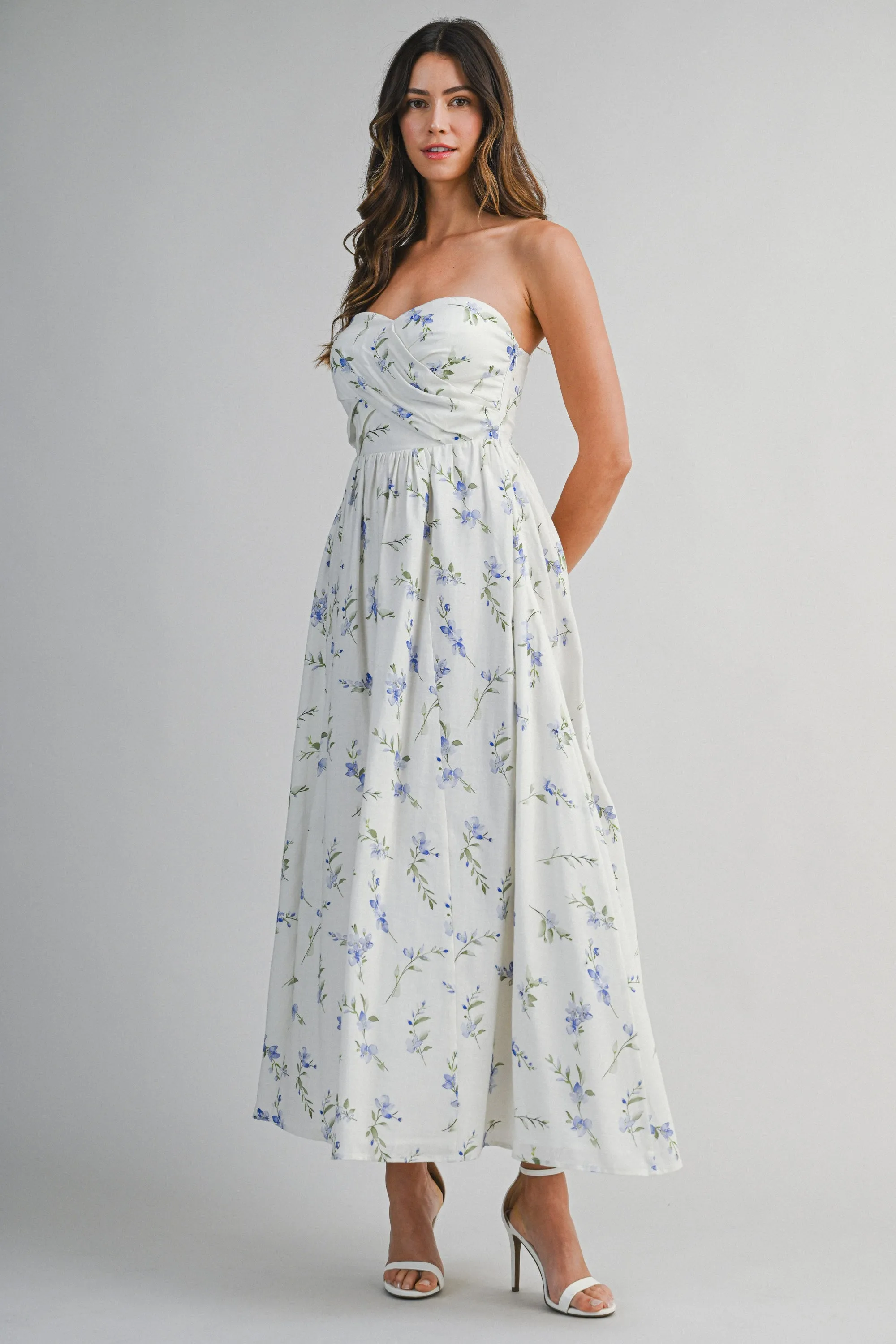 RYAN FLORAL PRINTED SWEETHEART MAXI DRESS sold by MABLE product image thumbnail 2