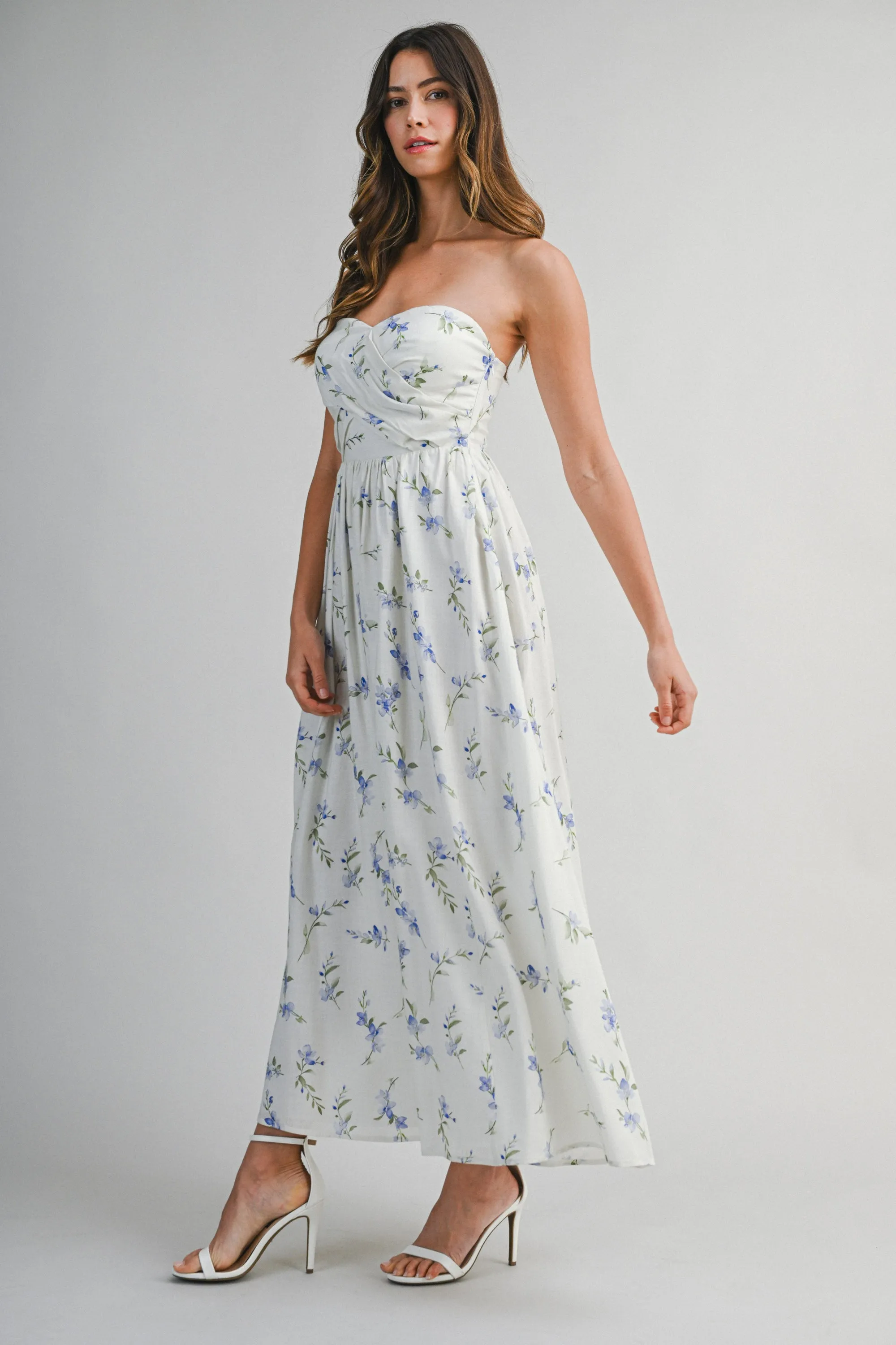 RYAN FLORAL PRINTED SWEETHEART MAXI DRESS sold by MABLE product image thumbnail 3