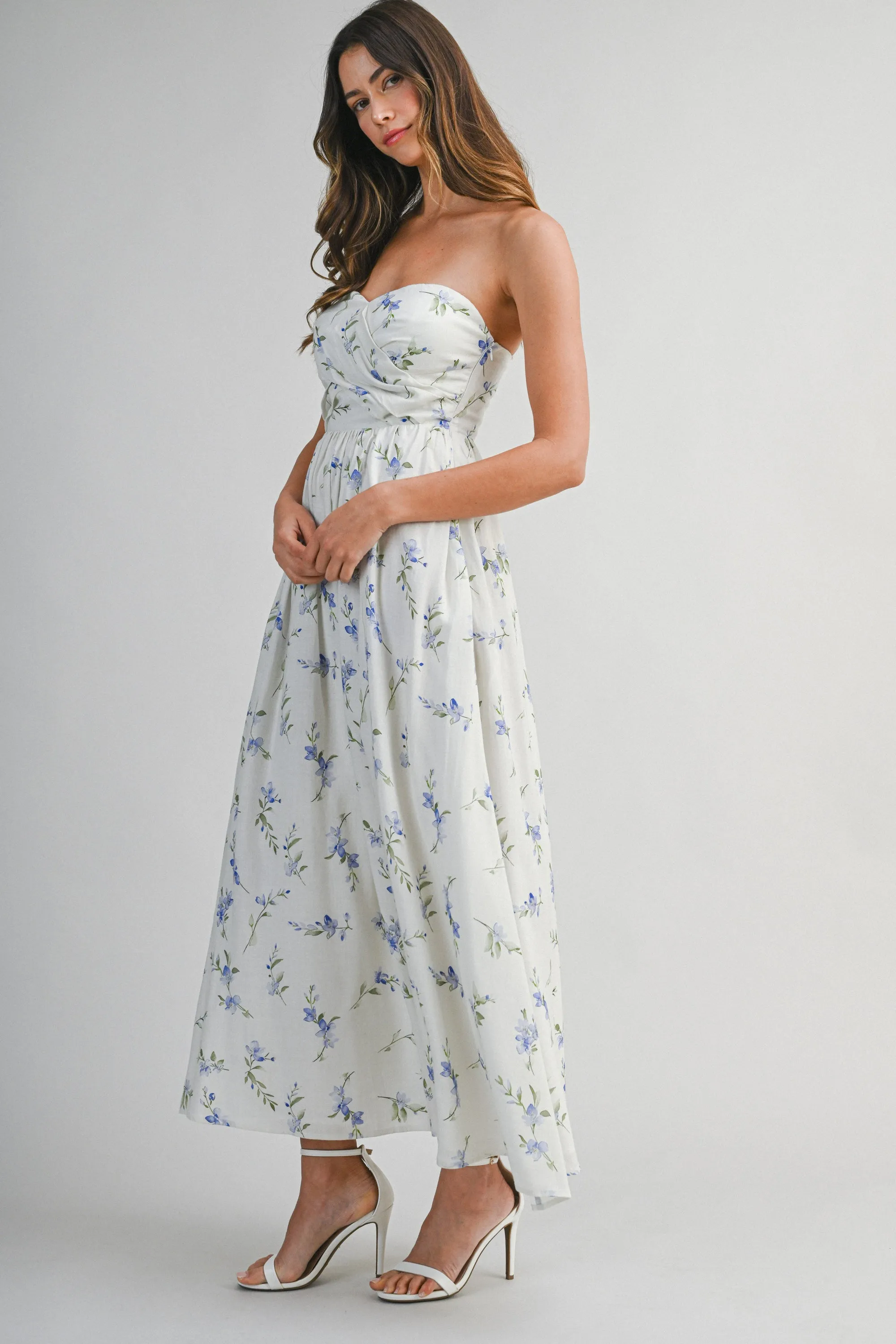 RYAN FLORAL PRINTED SWEETHEART MAXI DRESS sold by MABLE product image thumbnail 4