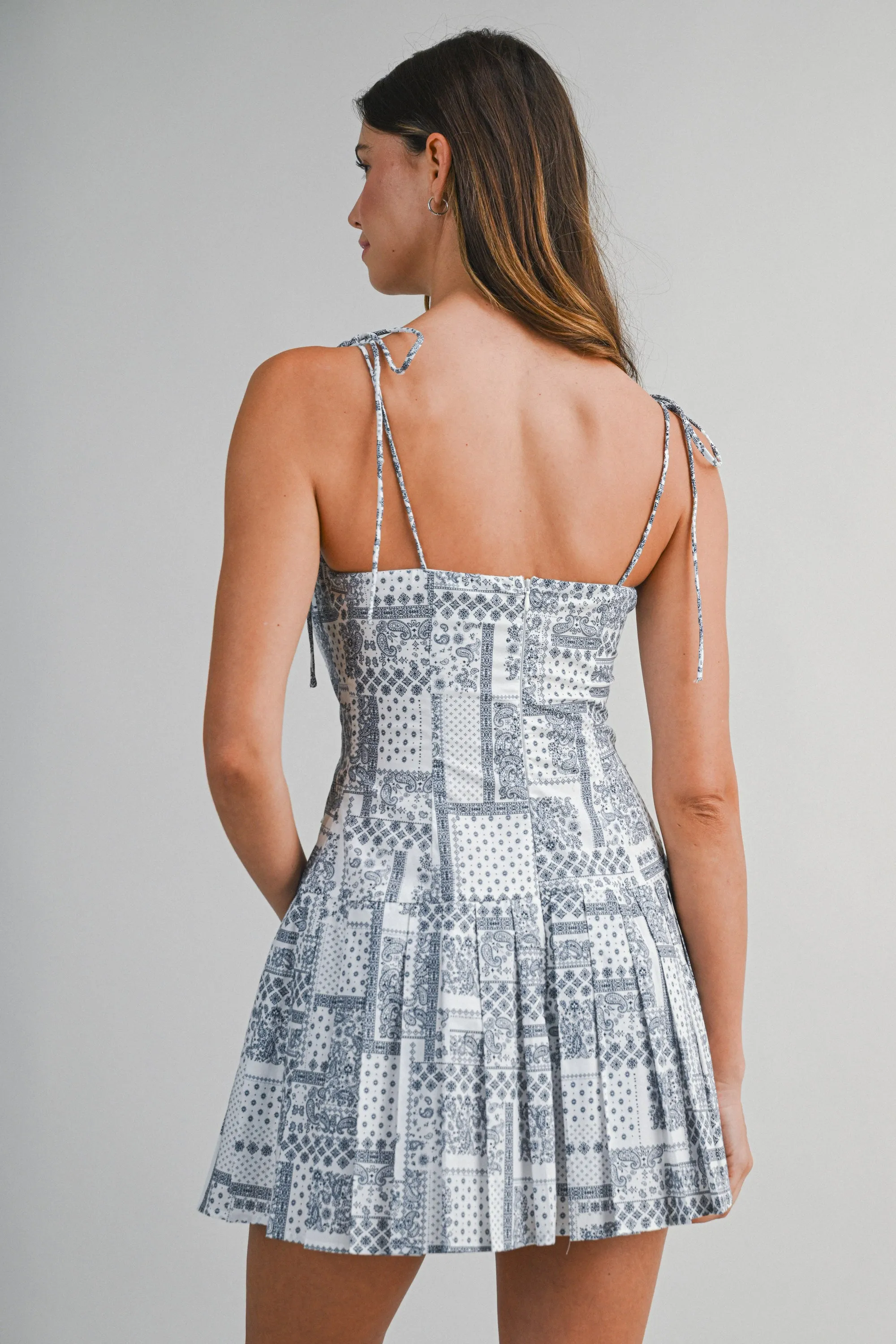 MARILYN PAISLEY PRINTED MINI DRESS sold by MABLE product image thumbnail 3