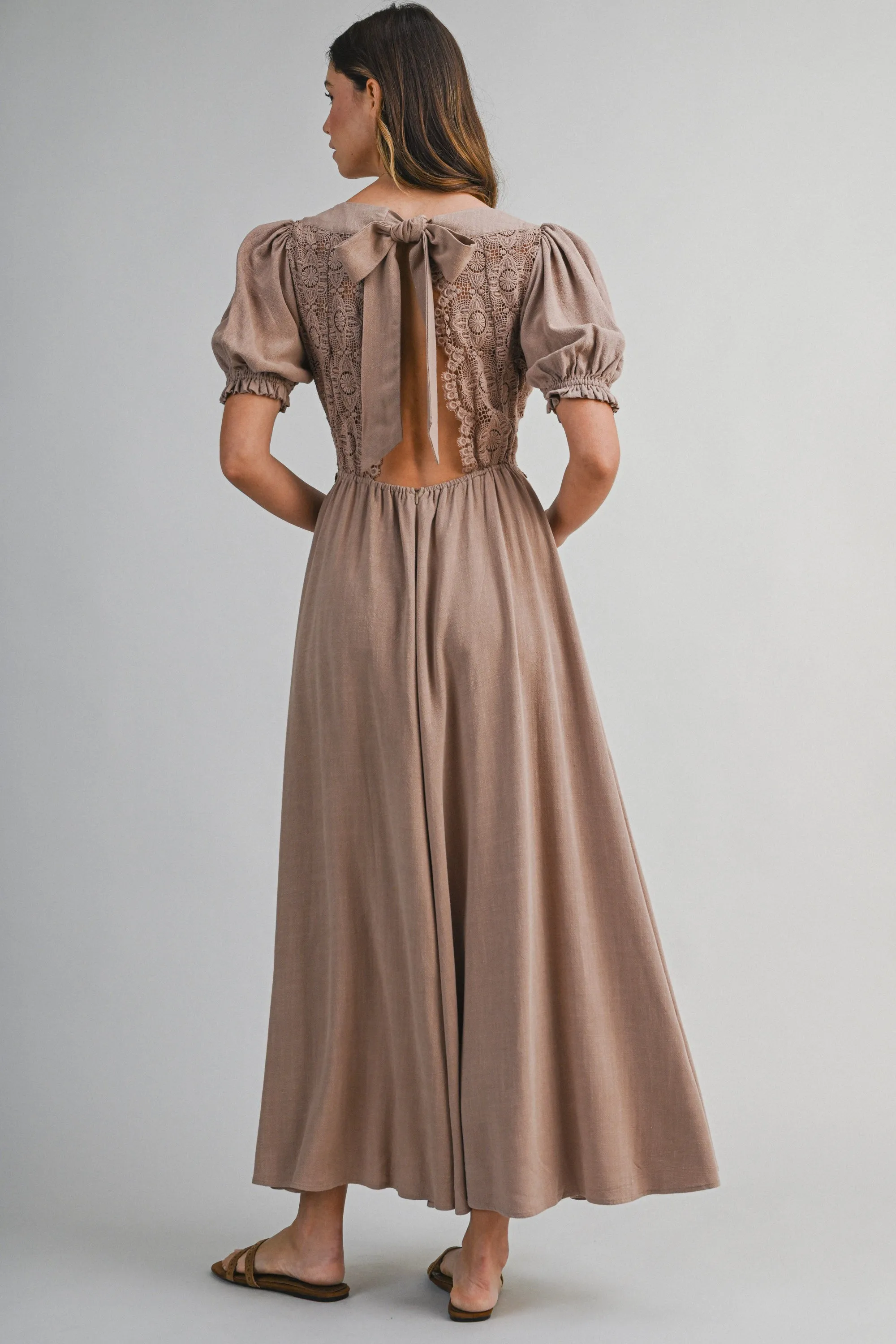 NOEMI LACE BODICE MIDI DRESS sold by MABLE product image thumbnail 3