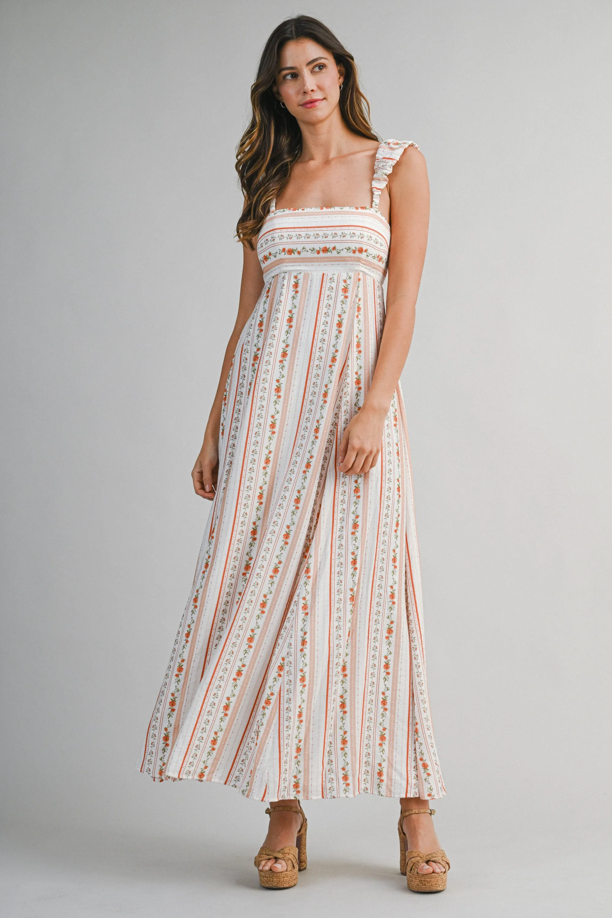 SIERRA WALLPAPER PRINTED STRAP SHOULDER MIDI DRESS sold by MABLE product image thumbnail 2