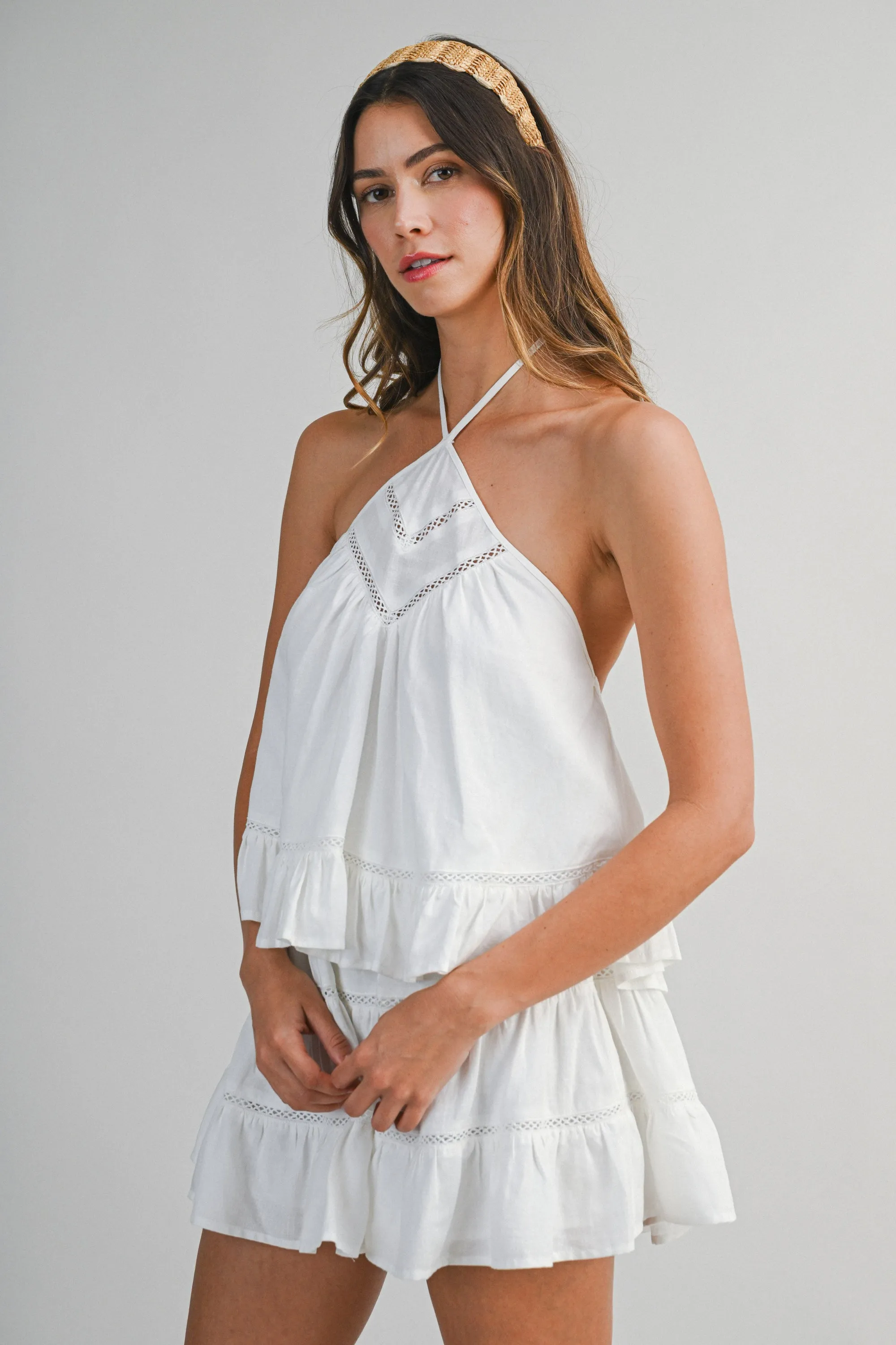 EMBERLY HALTER NECK TOP AND MINI SKIRT SET sold by MABLE product image thumbnail 3