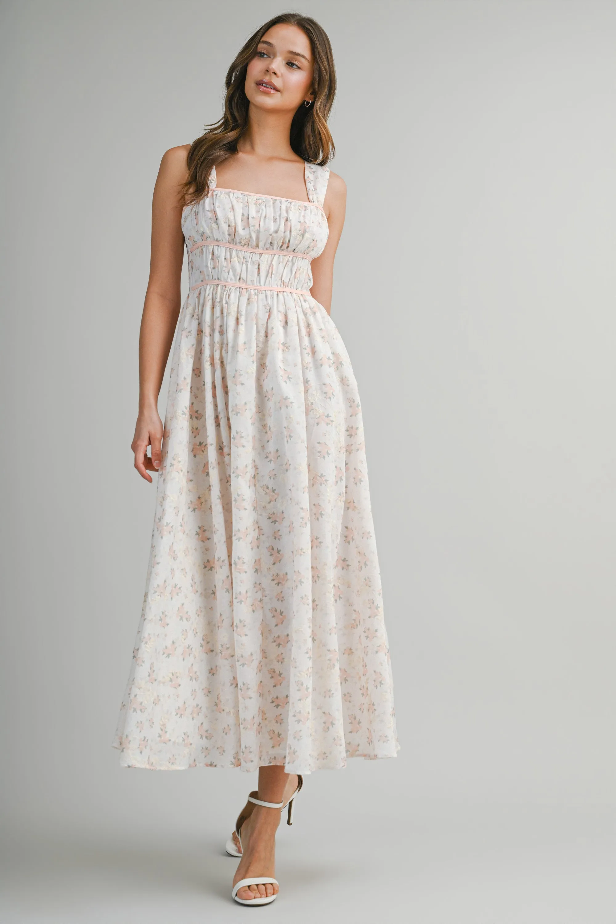 AVAYAH FLORAL PRINTED EMBROIDERY MIDI DRESS sold by MABLE product image thumbnail 5