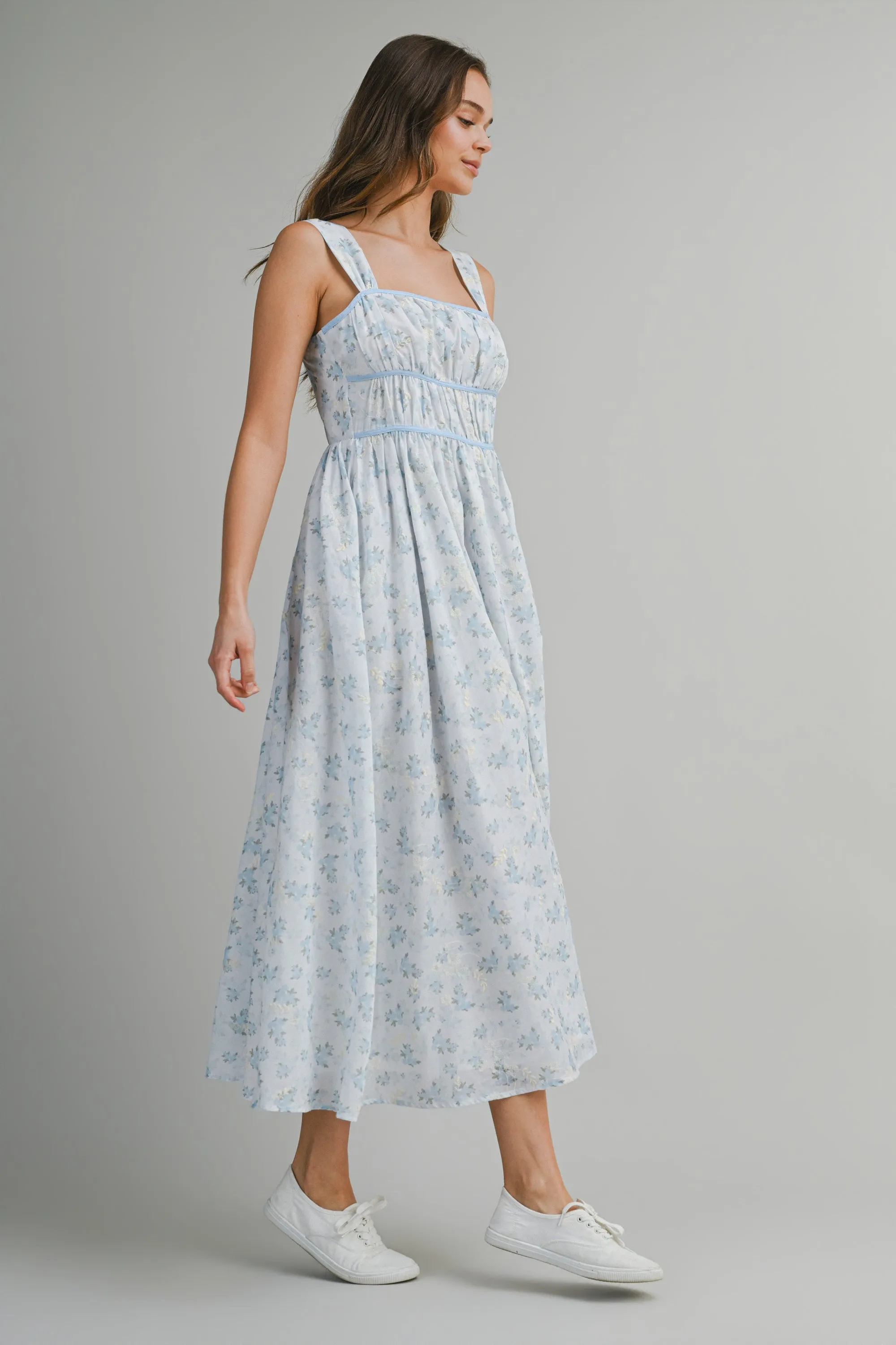 AVAYAH FLORAL PRINTED EMBROIDERY MIDI DRESS sold by MABLE product image thumbnail 2