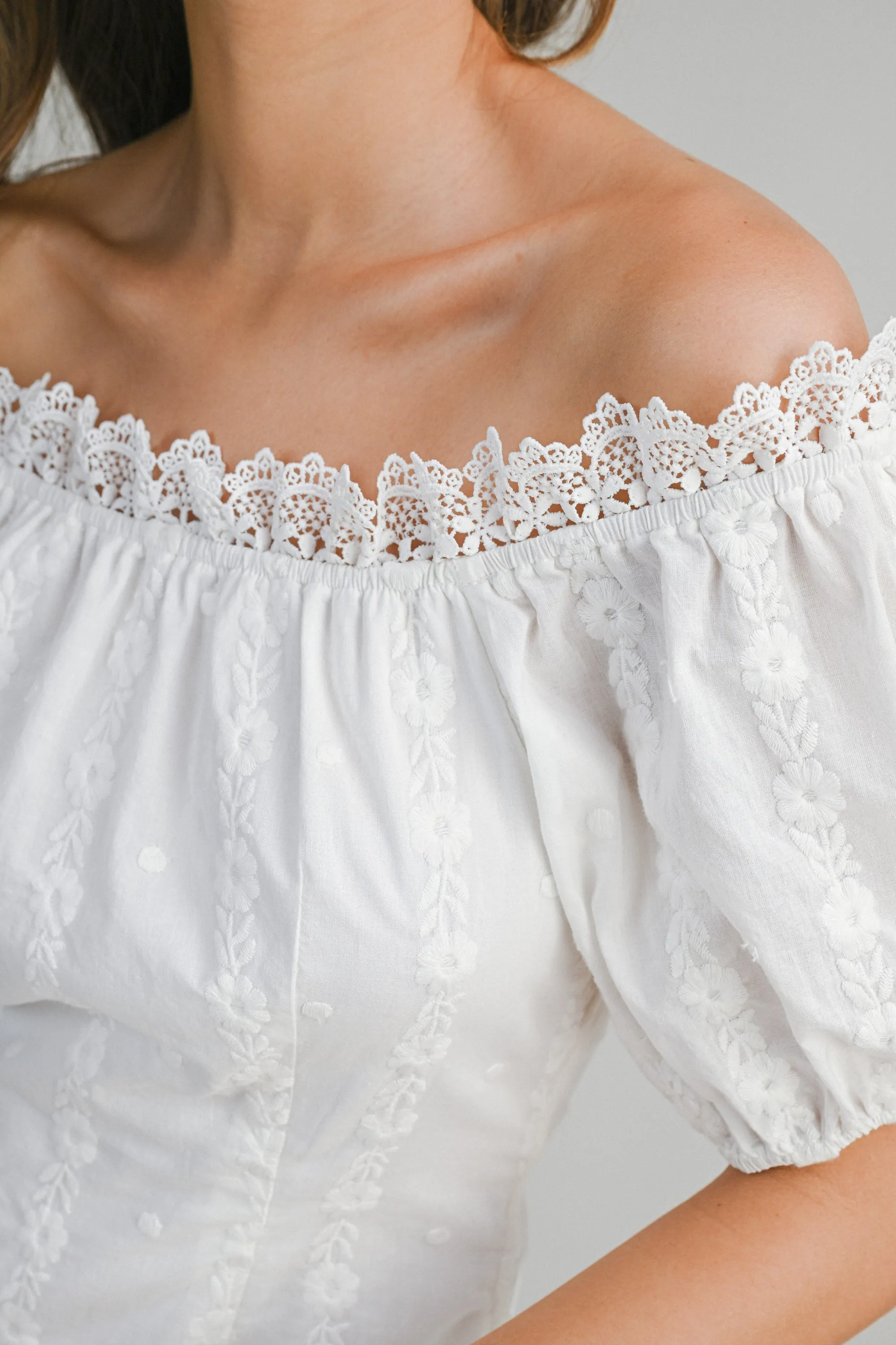 GABRIELLE EMBROIDERED OFF SHOULDER MINI DRESS sold by MABLE product image thumbnail 4