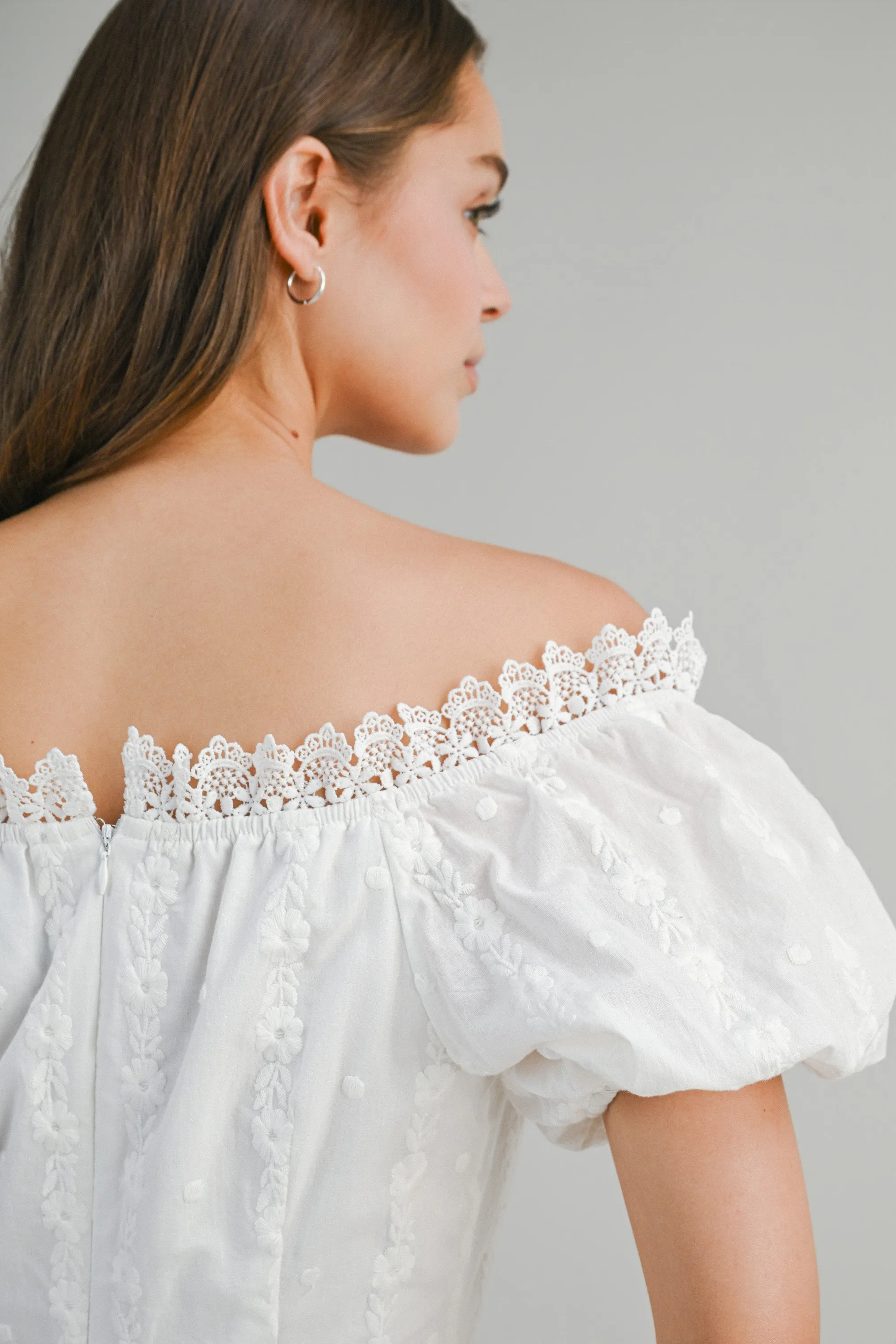 GABRIELLE EMBROIDERED OFF SHOULDER MINI DRESS sold by MABLE product image thumbnail 5
