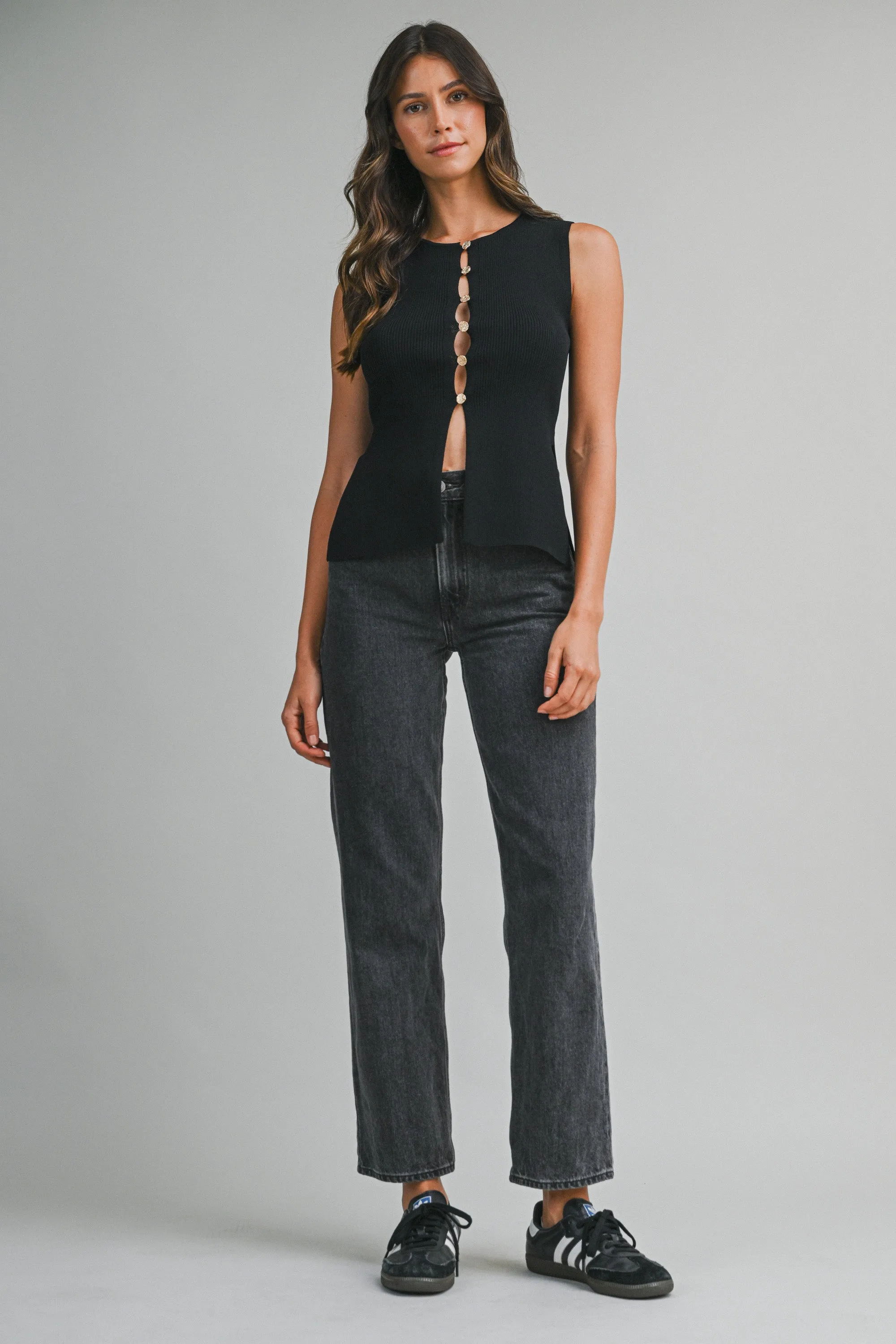HAYLEY KNITTED VEST WITH SLITS sold by MABLE product image thumbnail 4