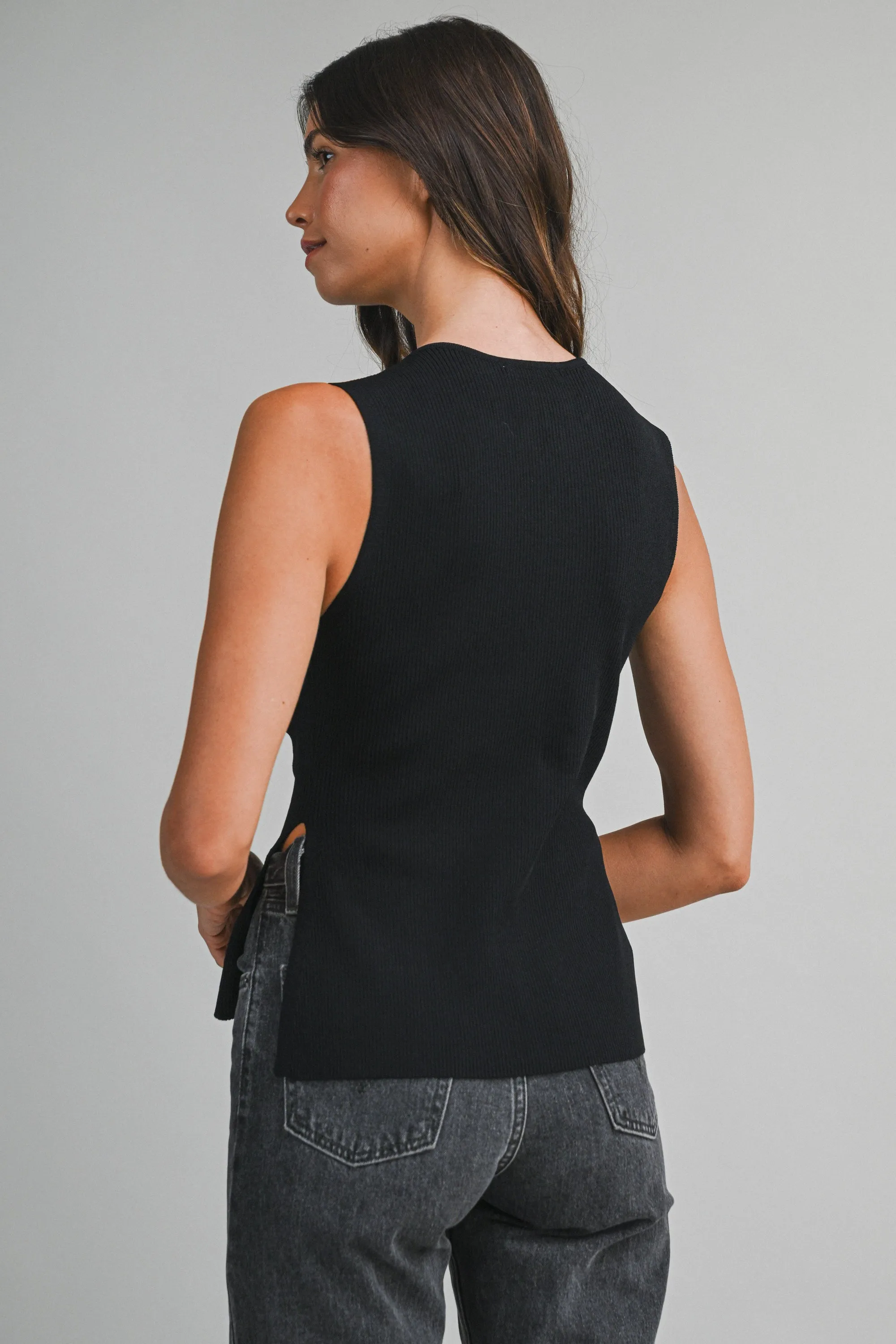 HAYLEY KNITTED VEST WITH SLITS sold by MABLE product image thumbnail 2