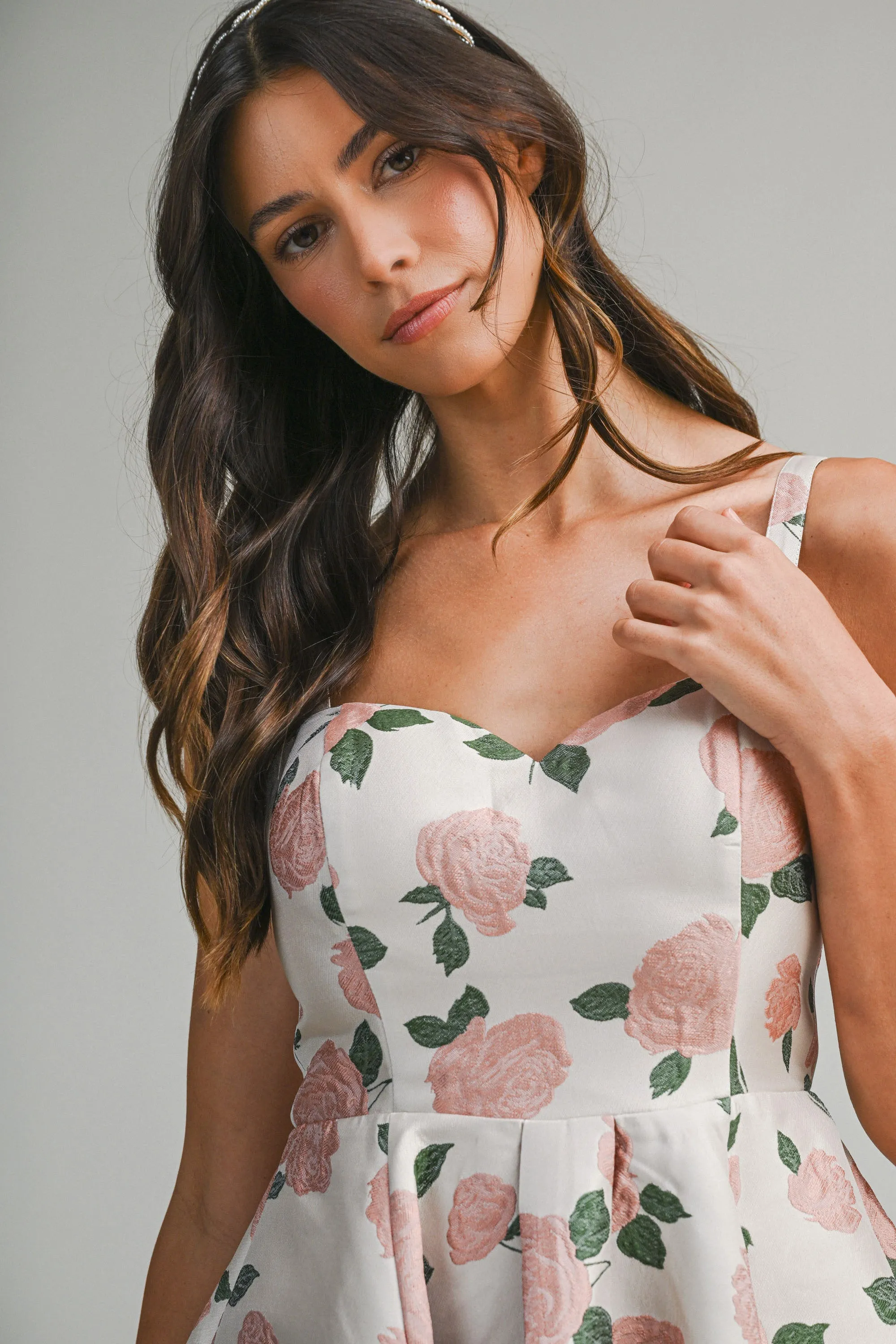 ALYSSA JACQUARD SWEETHEART MINI DRESS sold by MABLE product image thumbnail 4