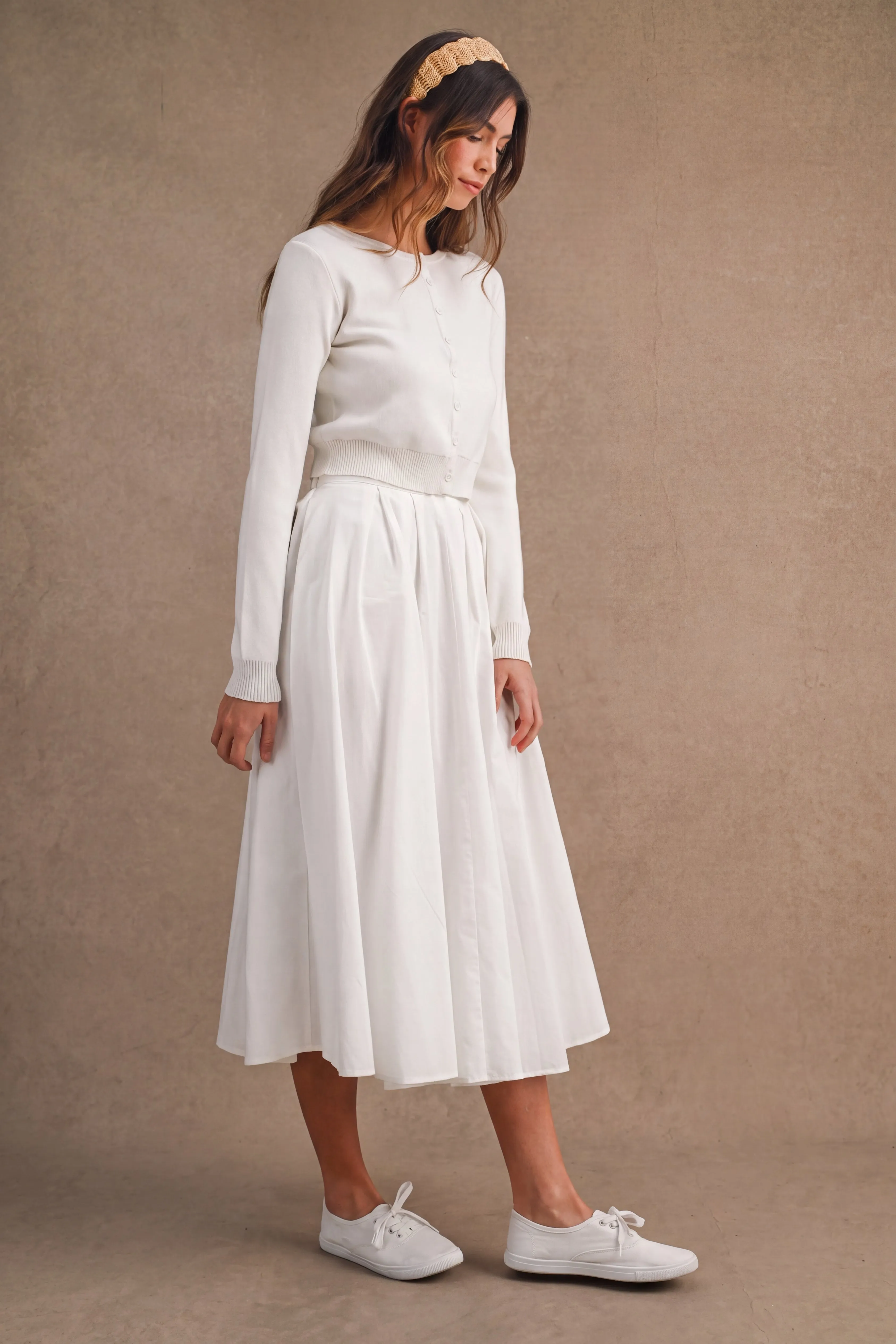 MELINA BUTTON UP FRONT CARDIGAN TOP AND SKIRT SET sold by MABLE product image thumbnail 3