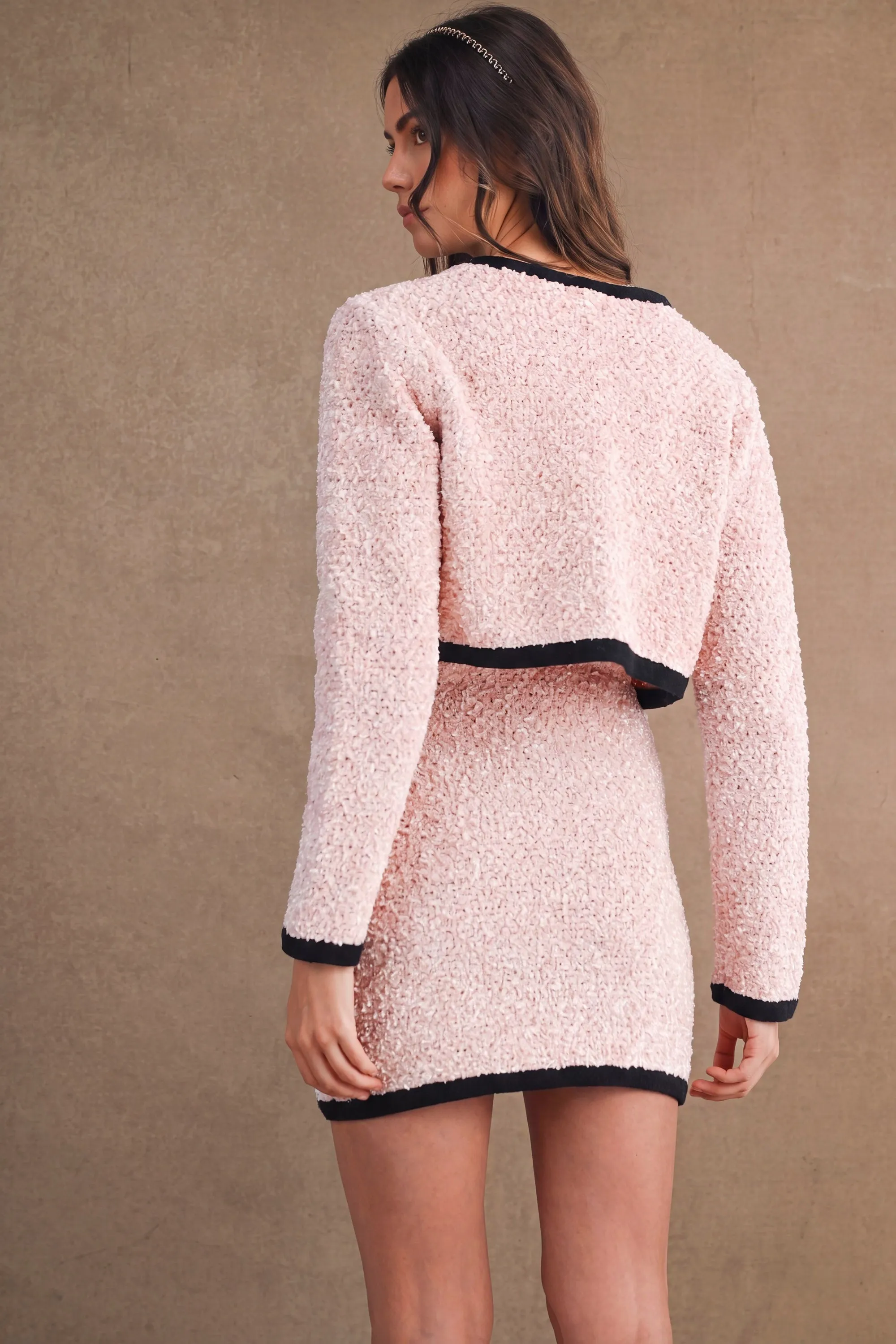 JANELLE TWEED KNIT MINI DRESS AND JACKET SET sold by MABLE product image thumbnail 3