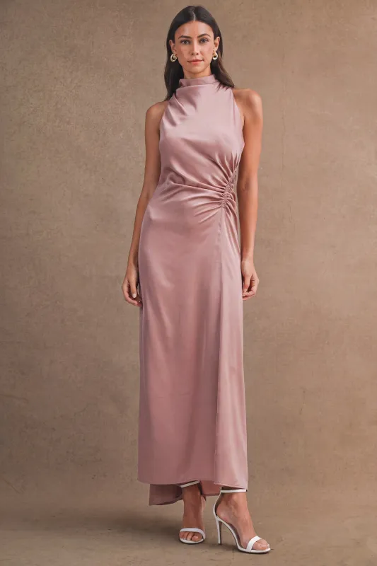 SOPHIE DRAW STRING SHIRRING MAXI DRESS made by MABLE