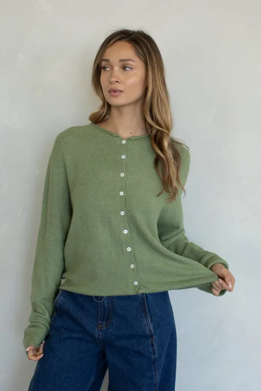 Sage Piper Cardigan made by Things Between