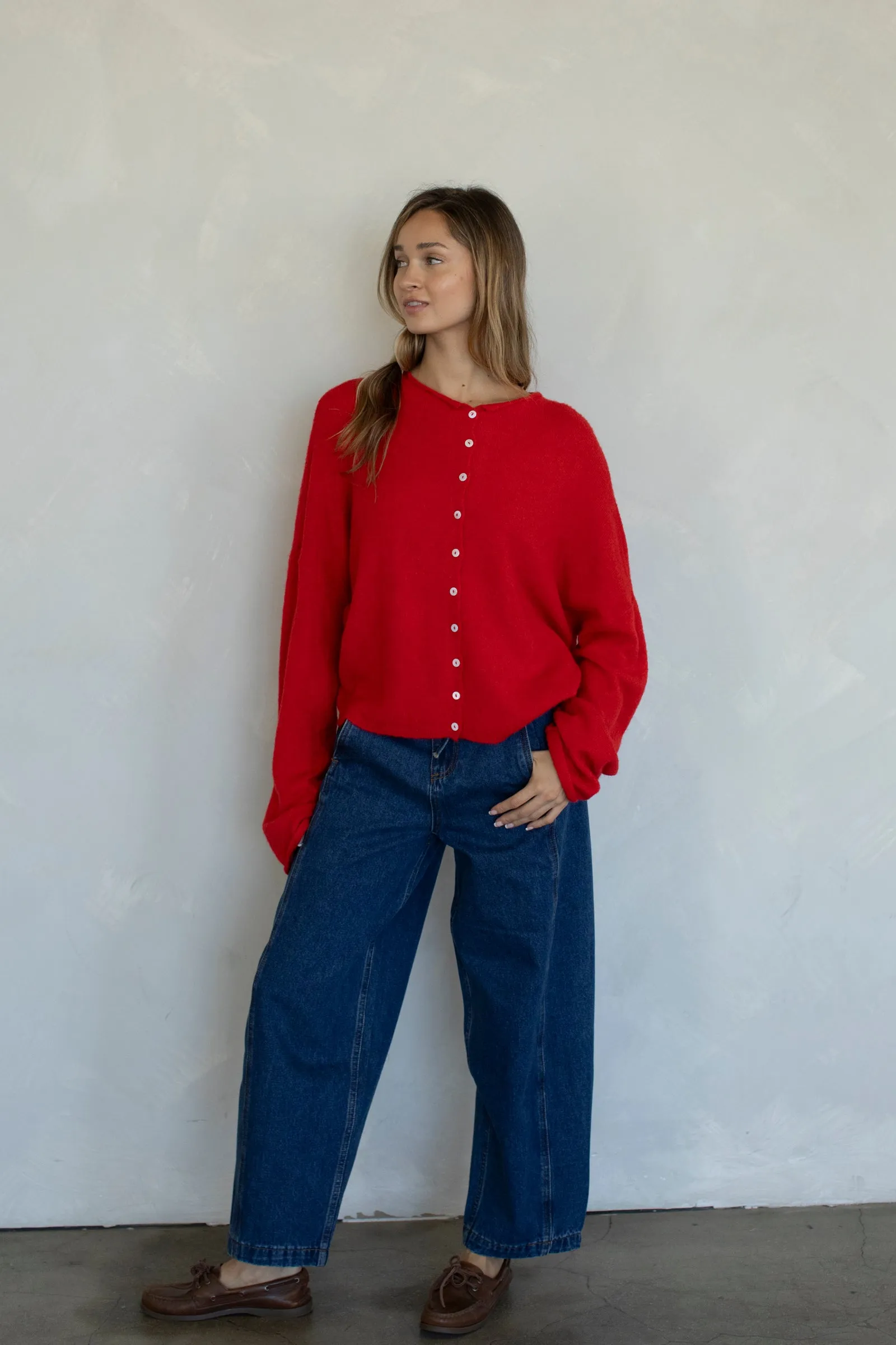 Tomato Red Piper Cardigan sold by Things Between product image thumbnail 4