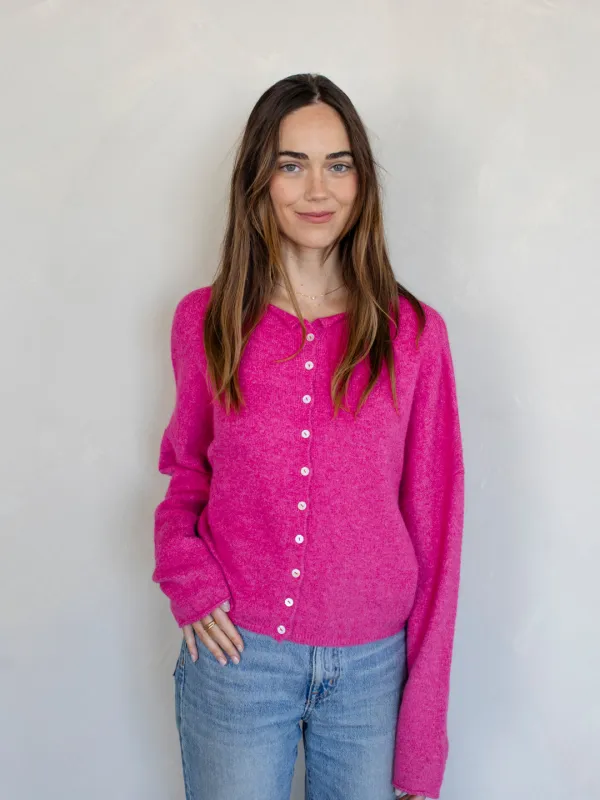 Fuchsia Piper Cardigan made by Things Between