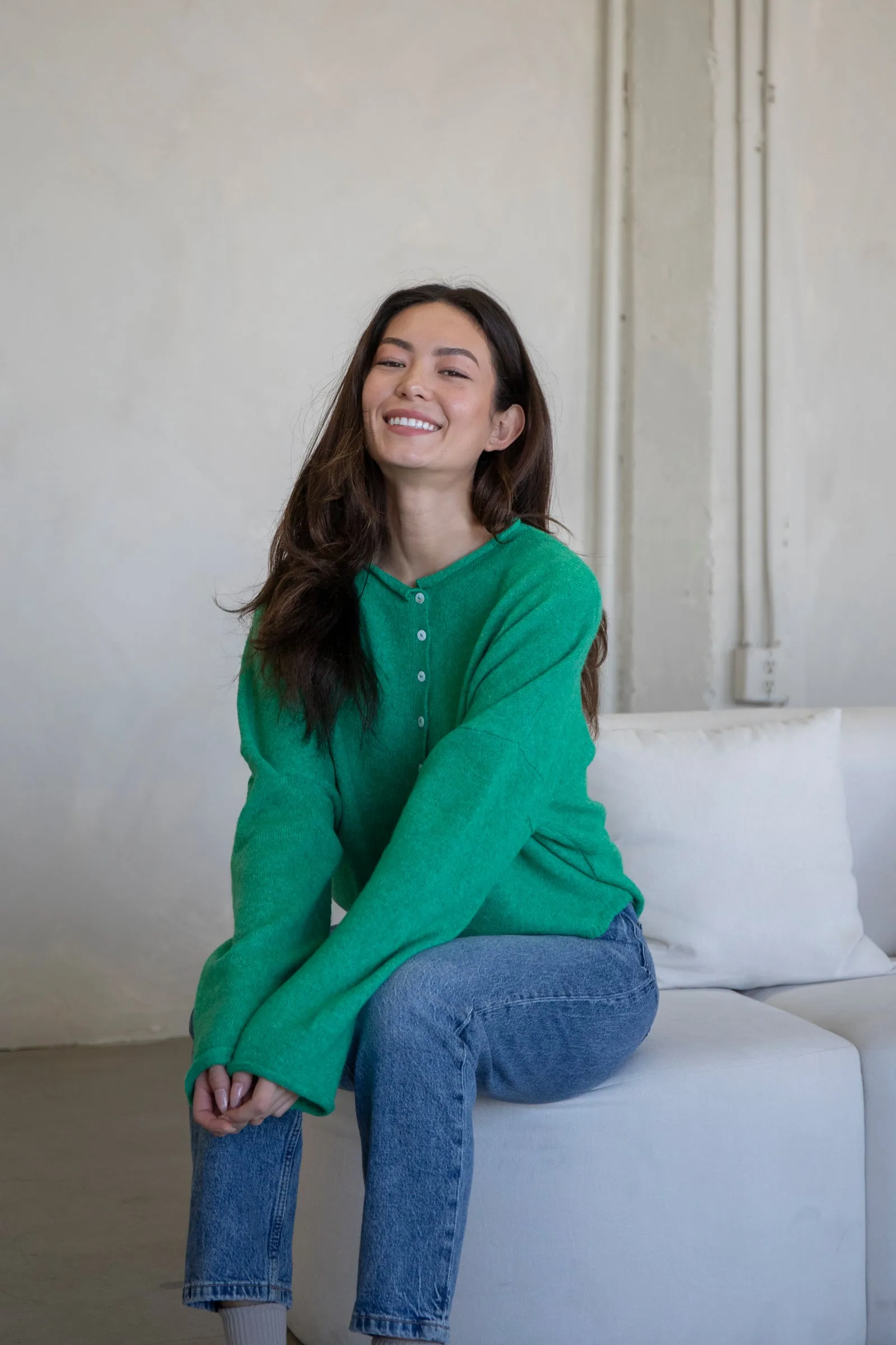 Kelly Green Piper Cardigan sold by Things Between product image thumbnail 2