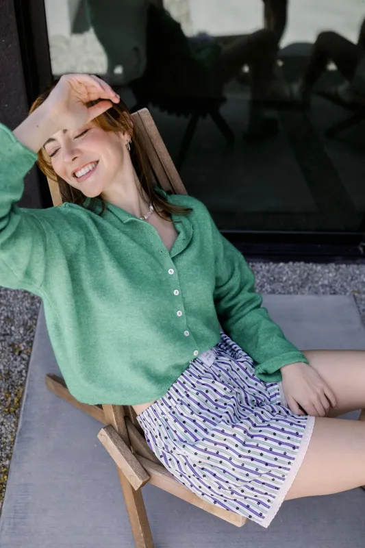 Kelly Green Piper Cardigan made by Things Between