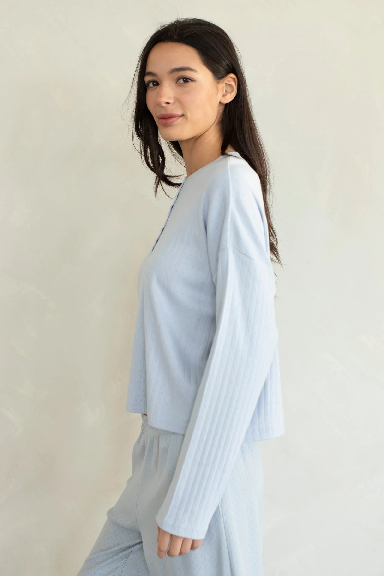 Pointelle Henley Top sold by Things Between product image thumbnail 4