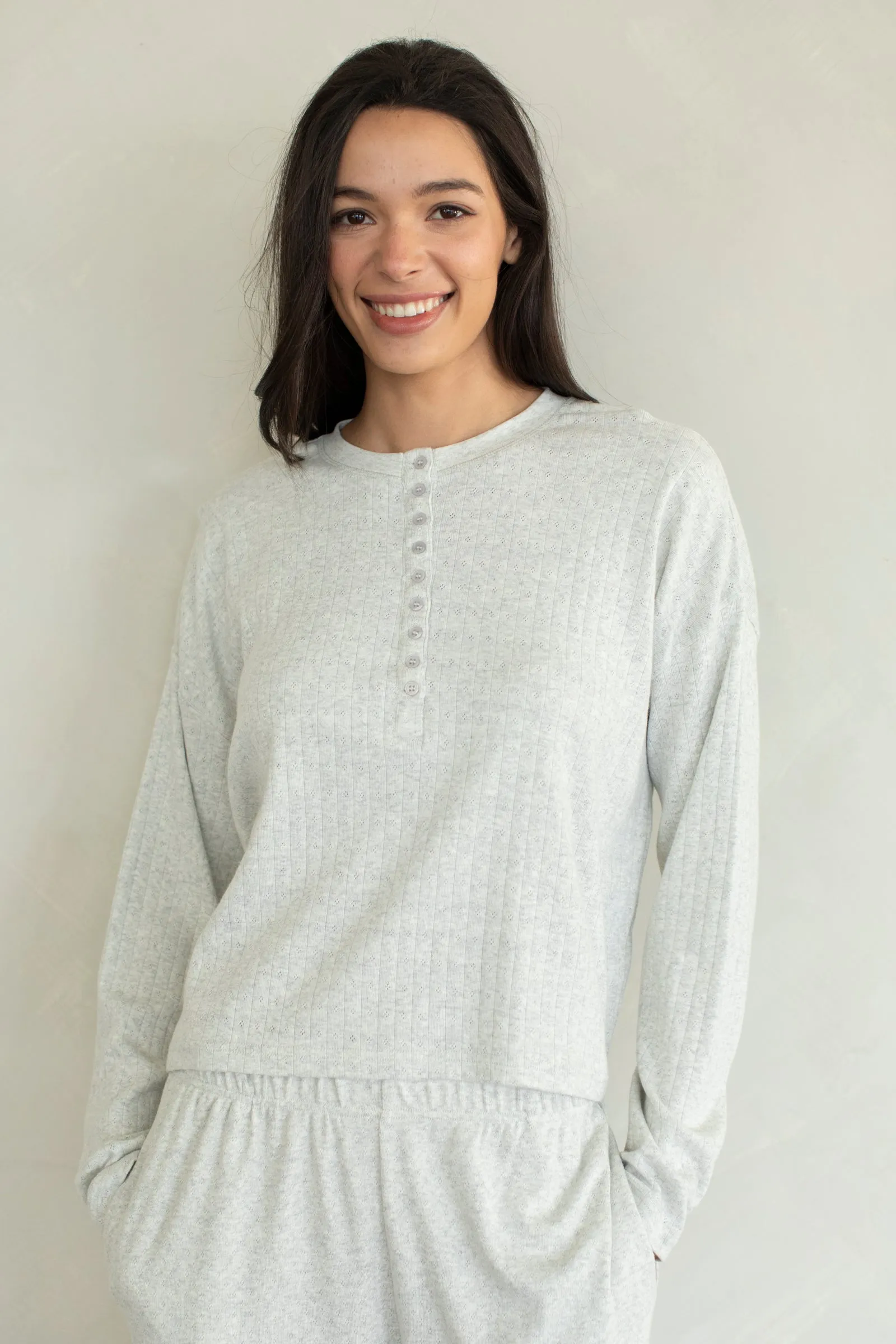 Pointelle Henley Top sold by Things Between product image thumbnail 5