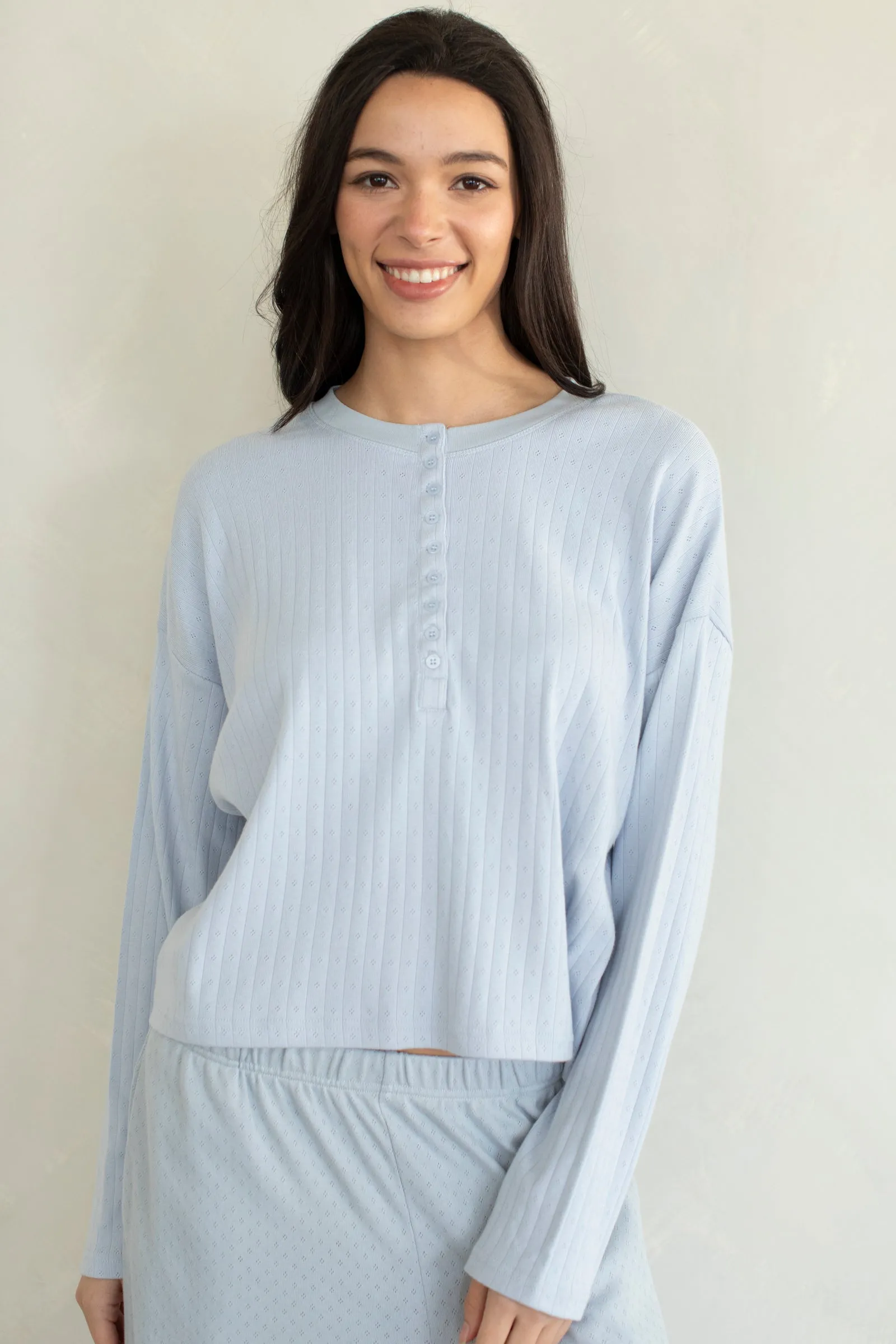 Pointelle Henley Top sold by Things Between product image thumbnail 2